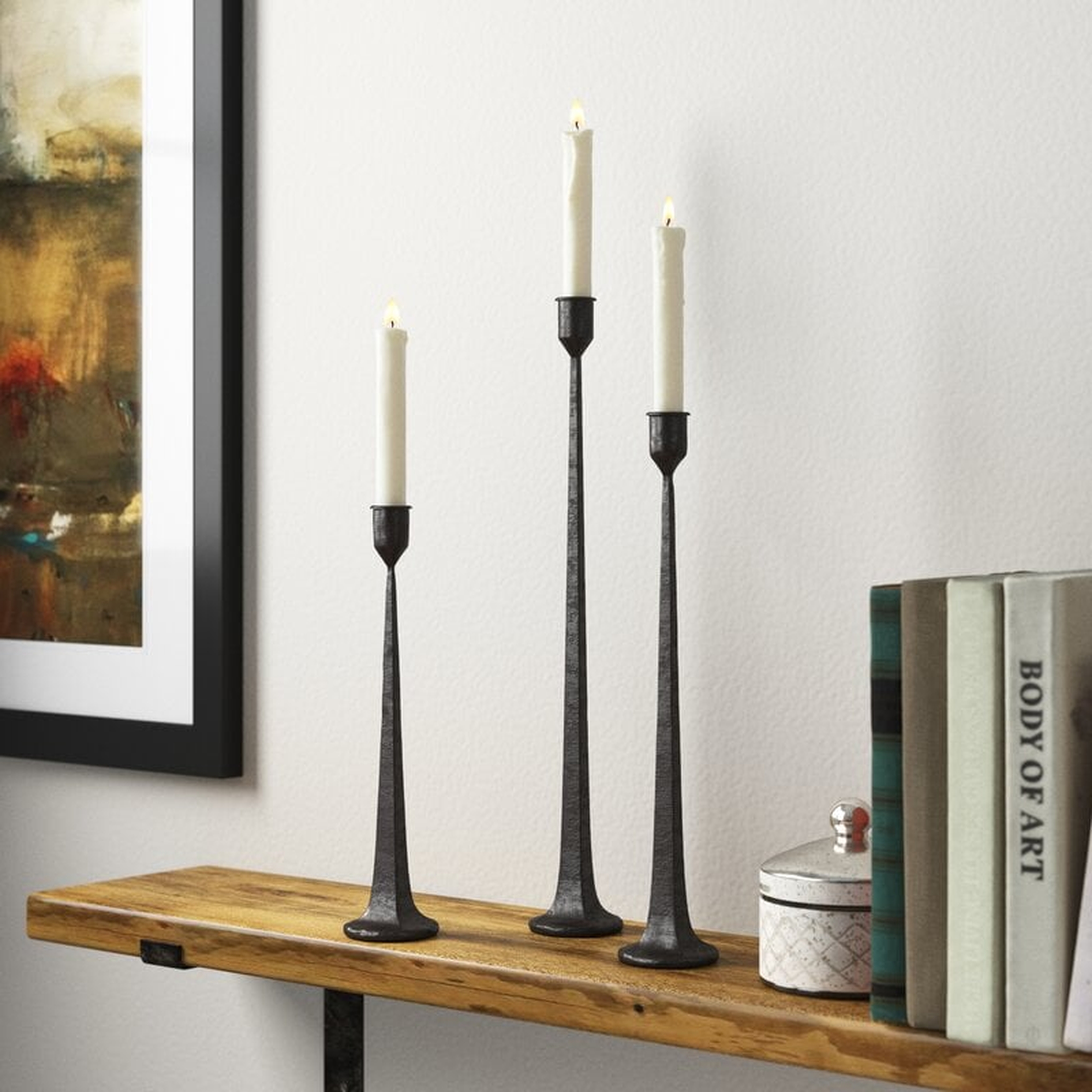 Olivarez 3 Piece Iron Tabletop Candlestick Set - Wayfair