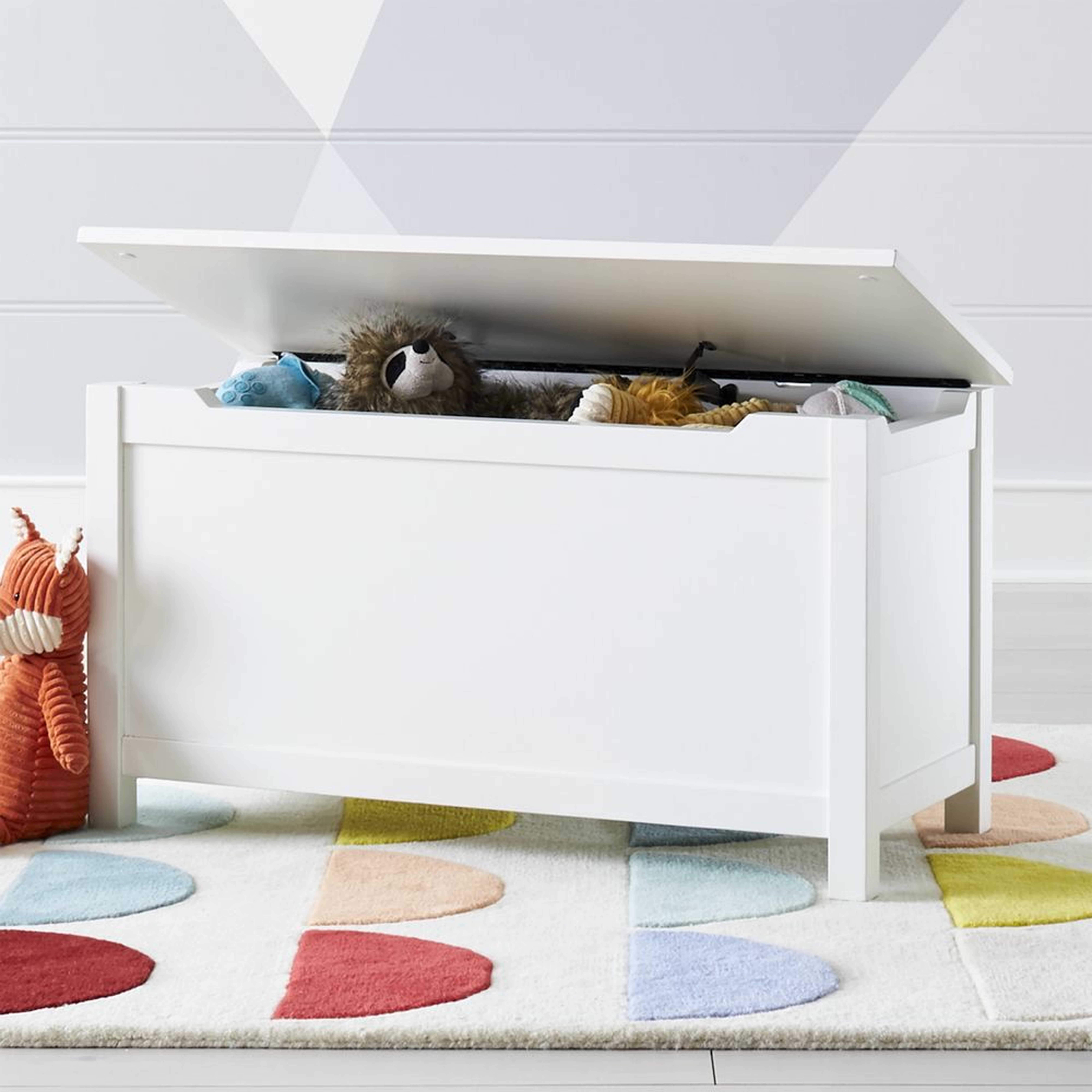 White Wooden Toy Box - Crate and Barrel