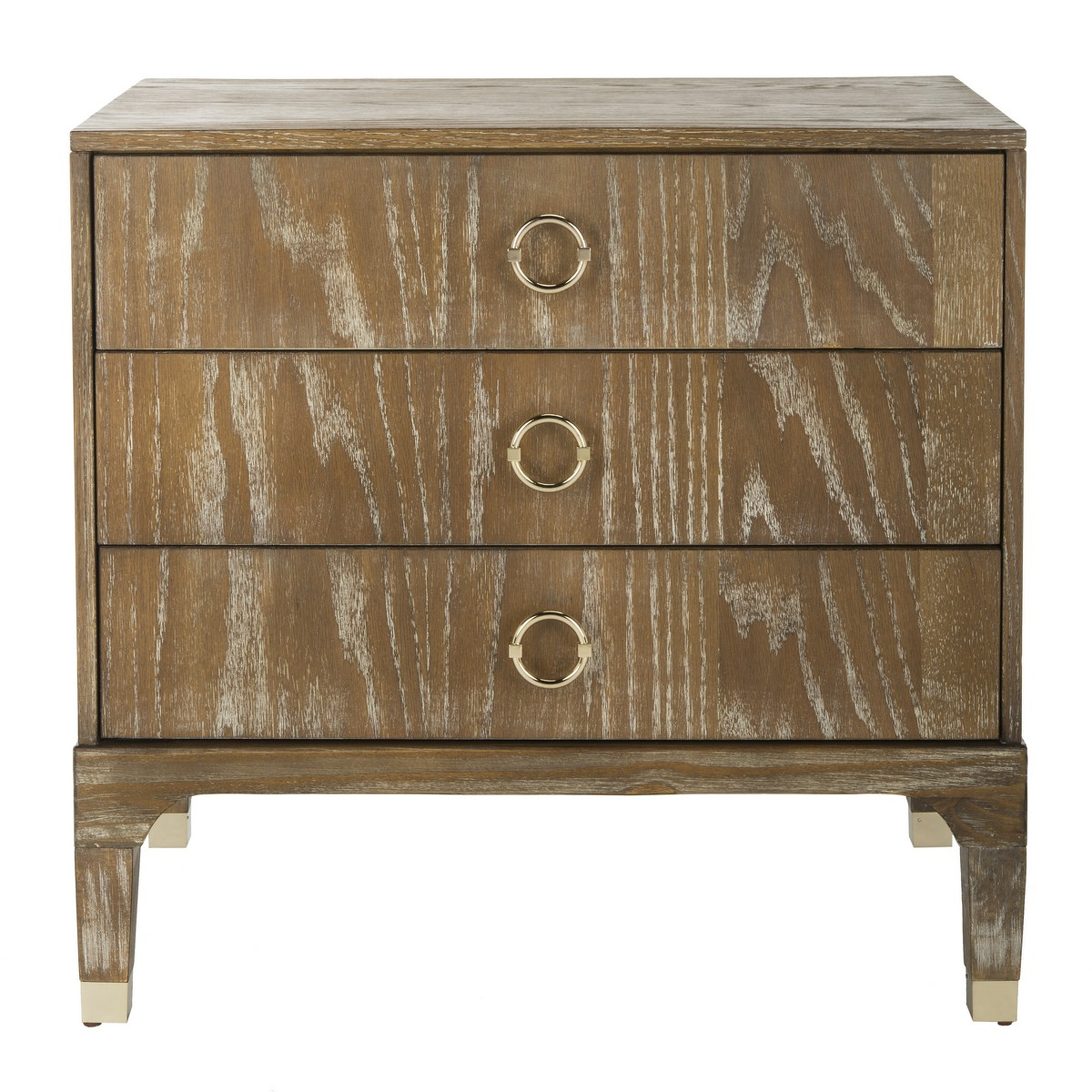 Lorna 3-Drawer Contemporary Night Stand - Arlo Home