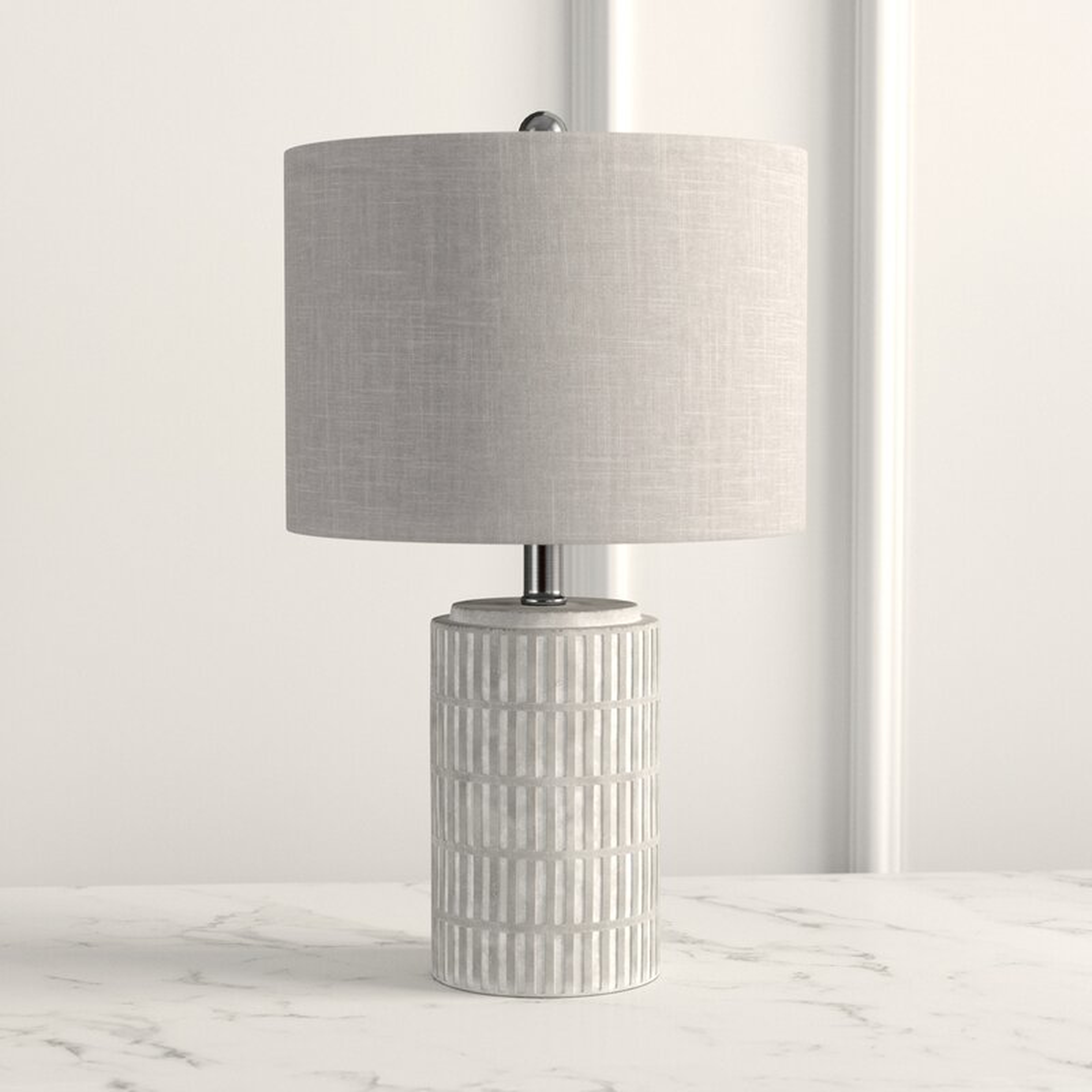 Chorale 21'' Distressed Gray/White Table Lamp - Wayfair