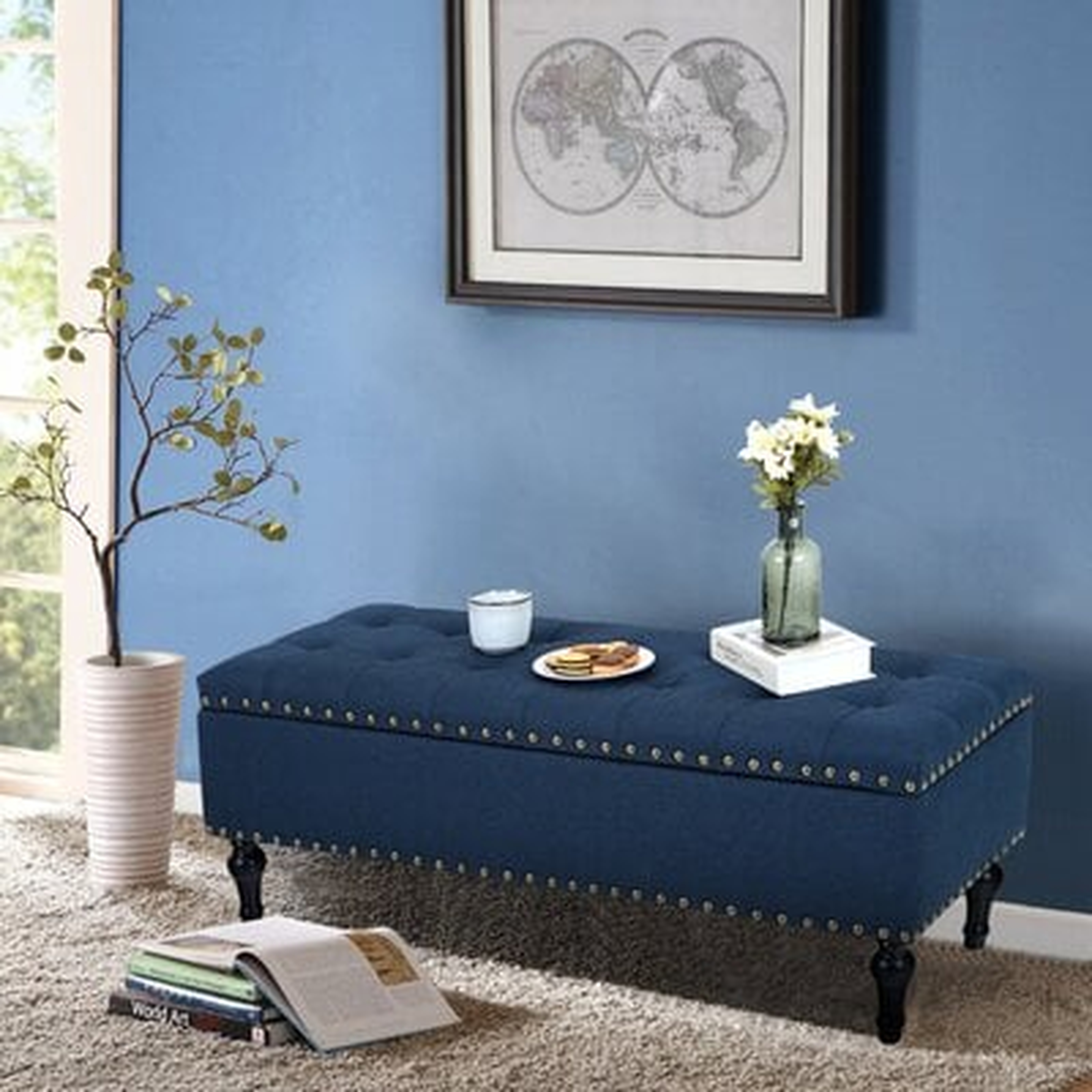 Upholstered Flip Top Storage Bench - Wayfair
