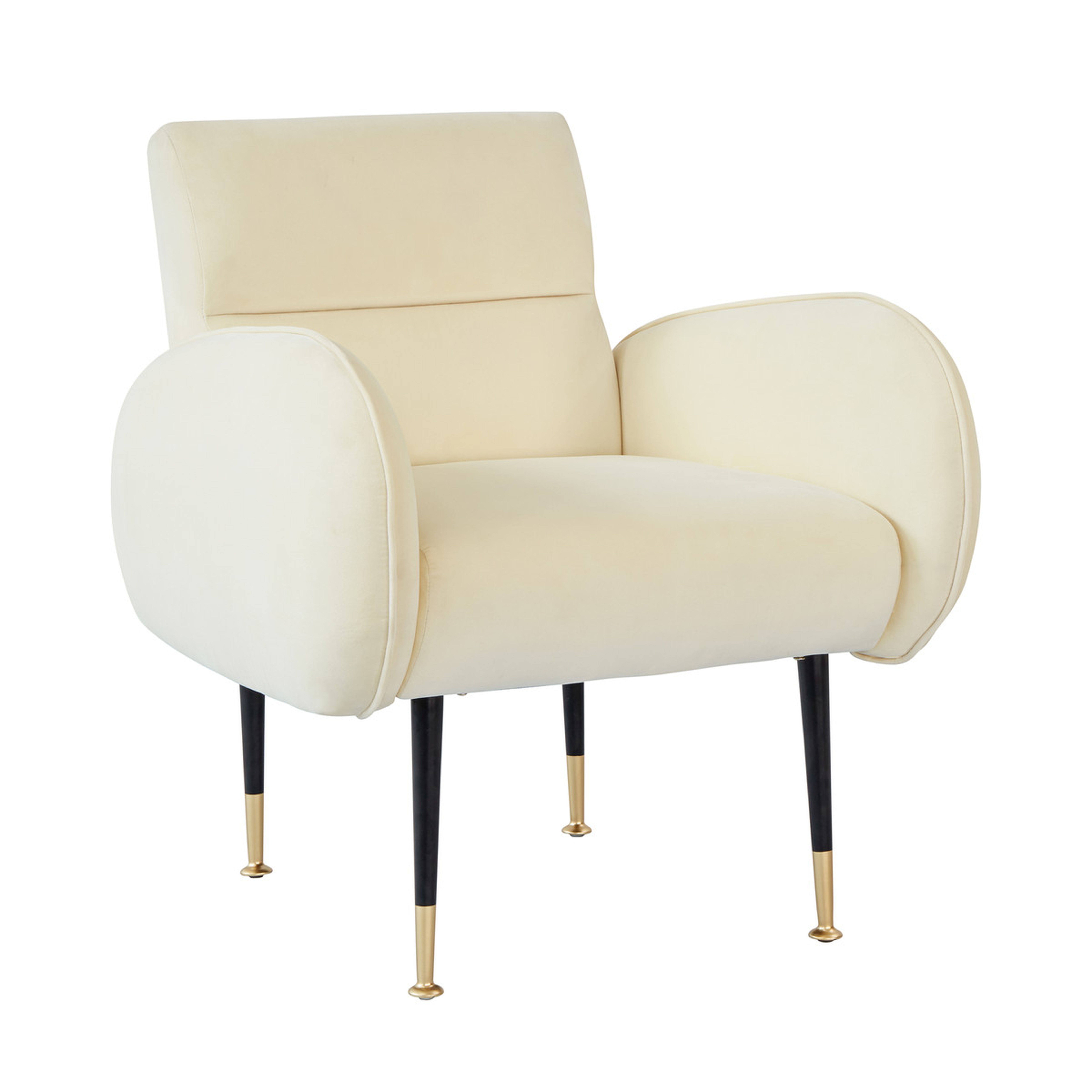 Babe Custard Velvet Chair - Maren Home