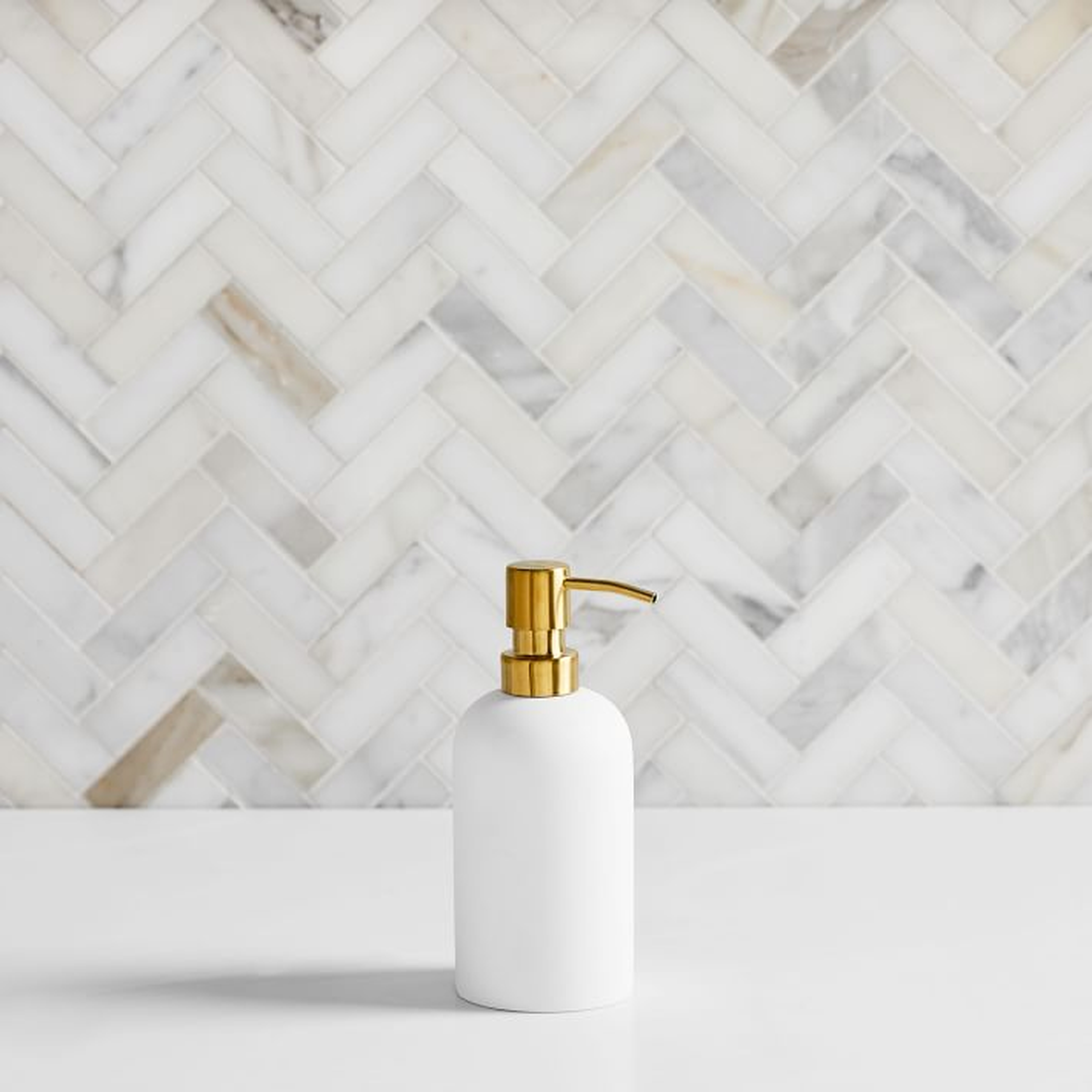 Modern Resin Stone soap and lotion pump - West Elm