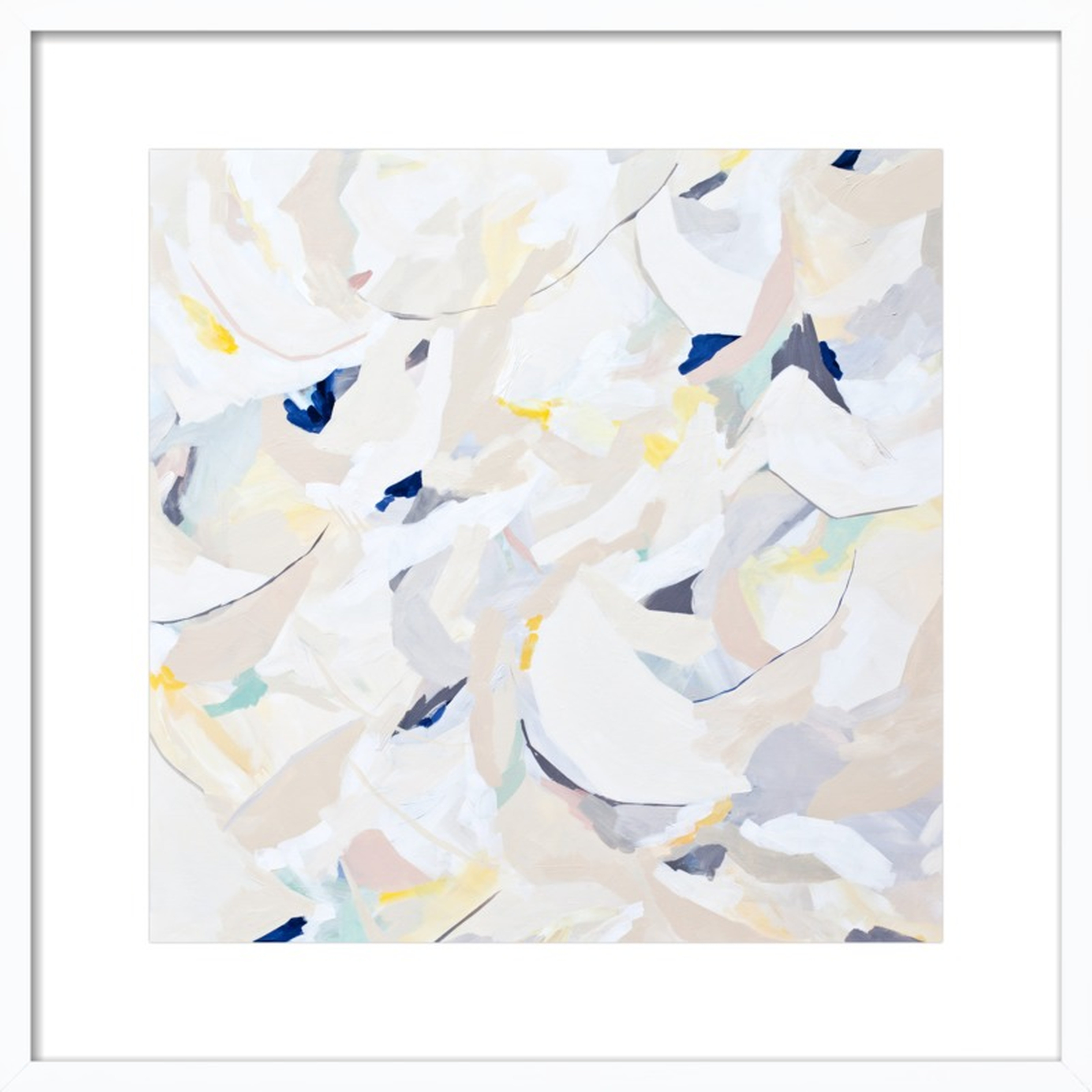 White Walls BY BRITT BASS TURNER - 24 x 24 - White Wood Frame with Matte - Artfully Walls