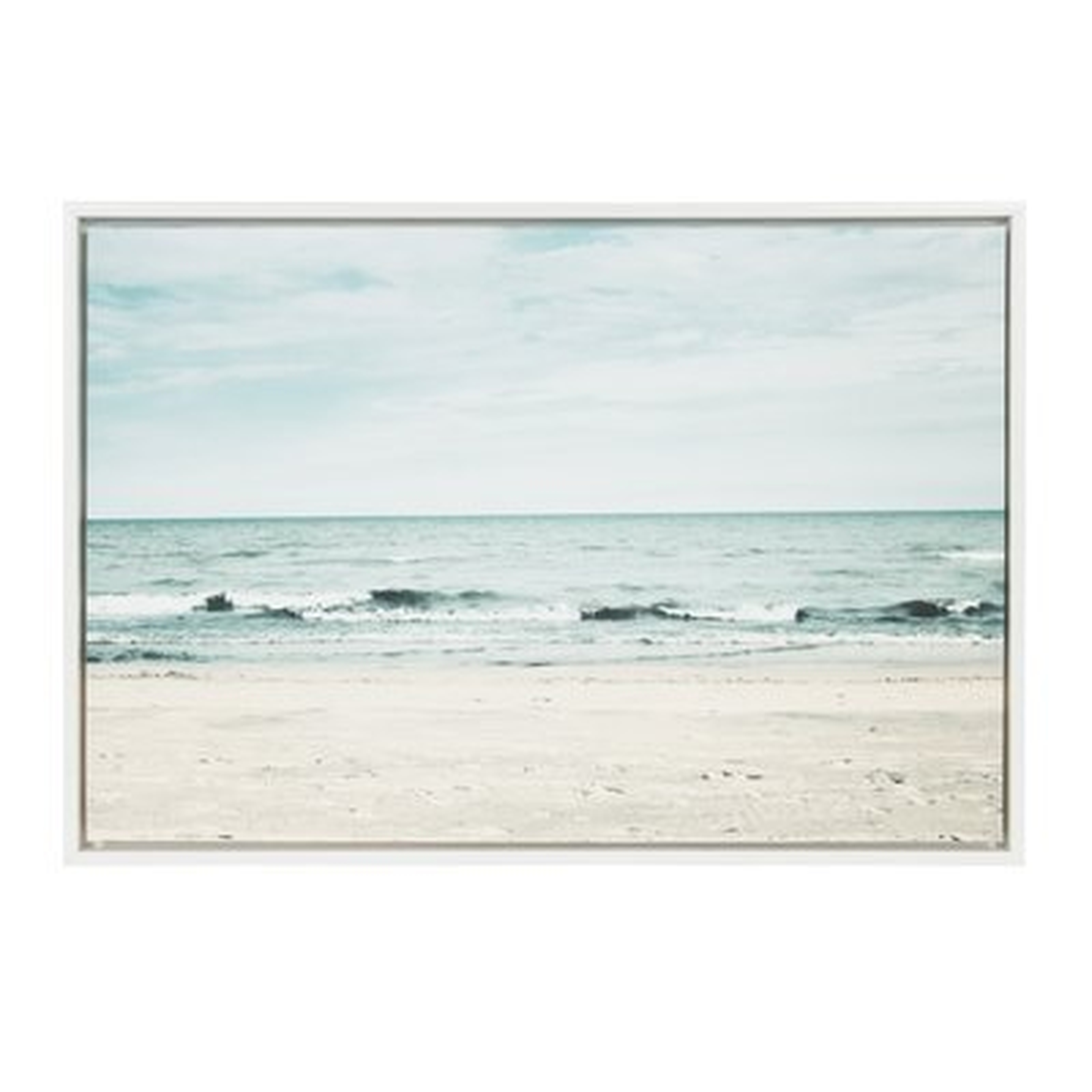 'Beach 2' Framed Photographic Print on Canvas - Wayfair