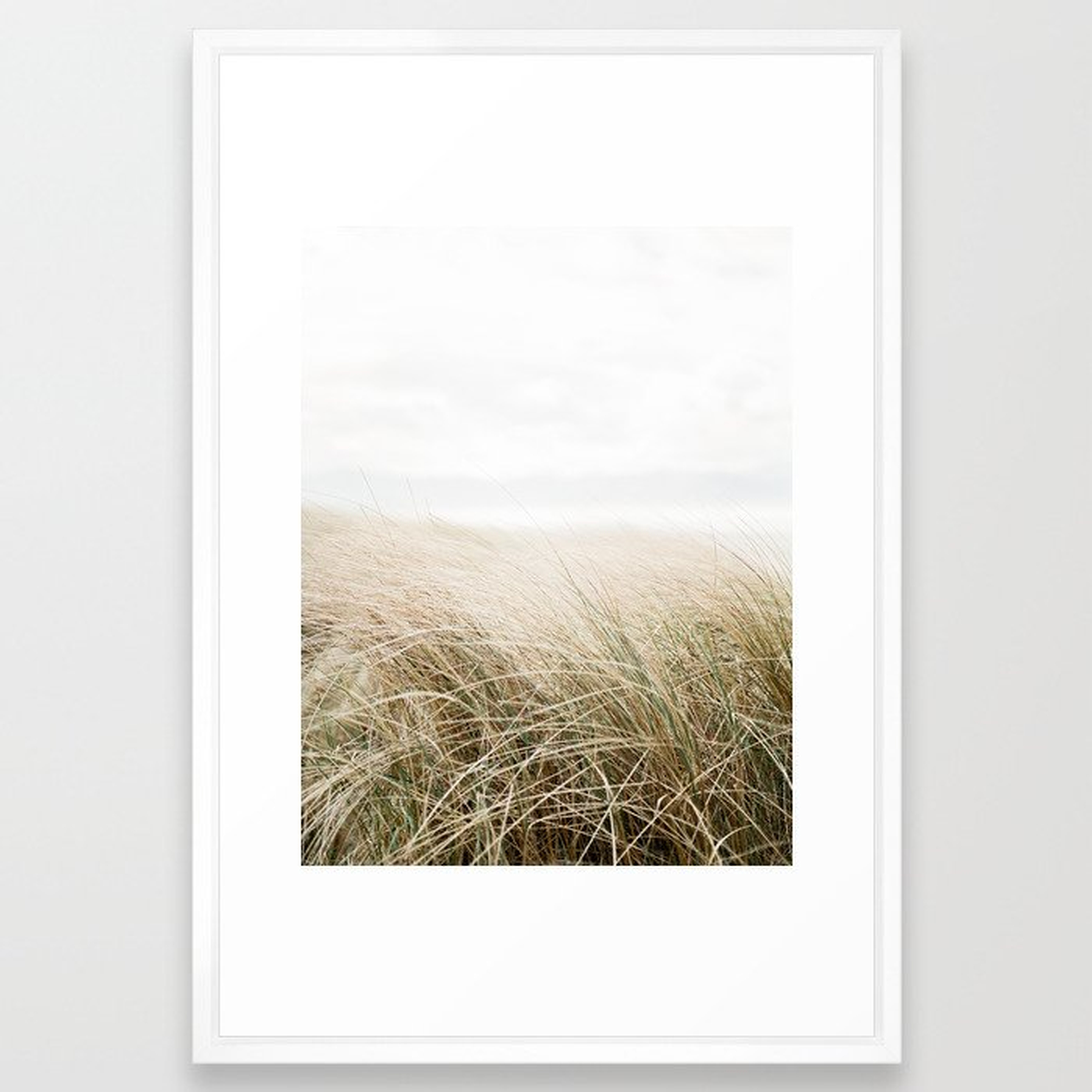 Dune grass | Ireland travel photogragraphy print | At the beach Framed Art Print - Society6