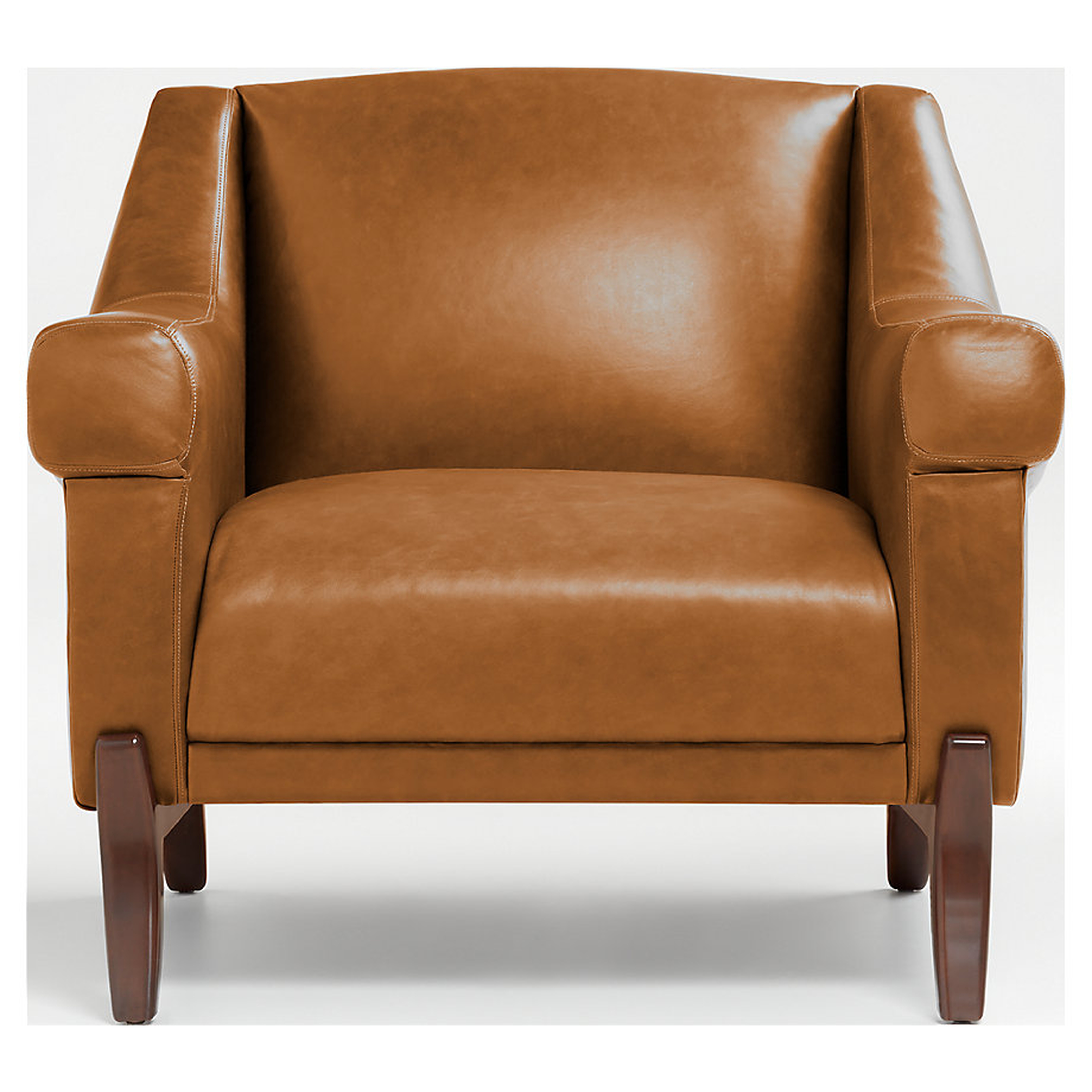 Jesper Mid-Century Leather Accent Chair - Crate and Barrel