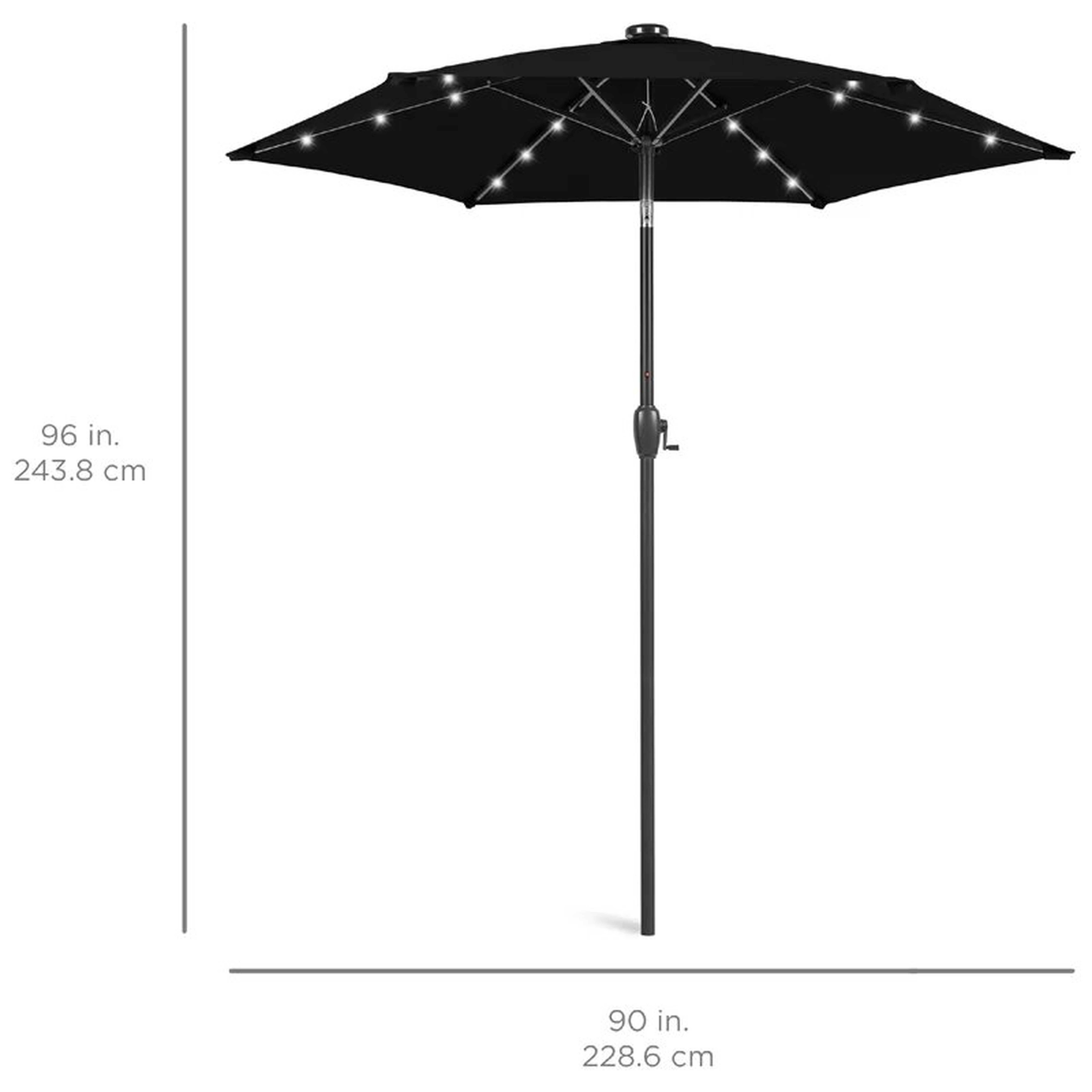 Sheldon 90'' Lighted Market Umbrella - Wayfair