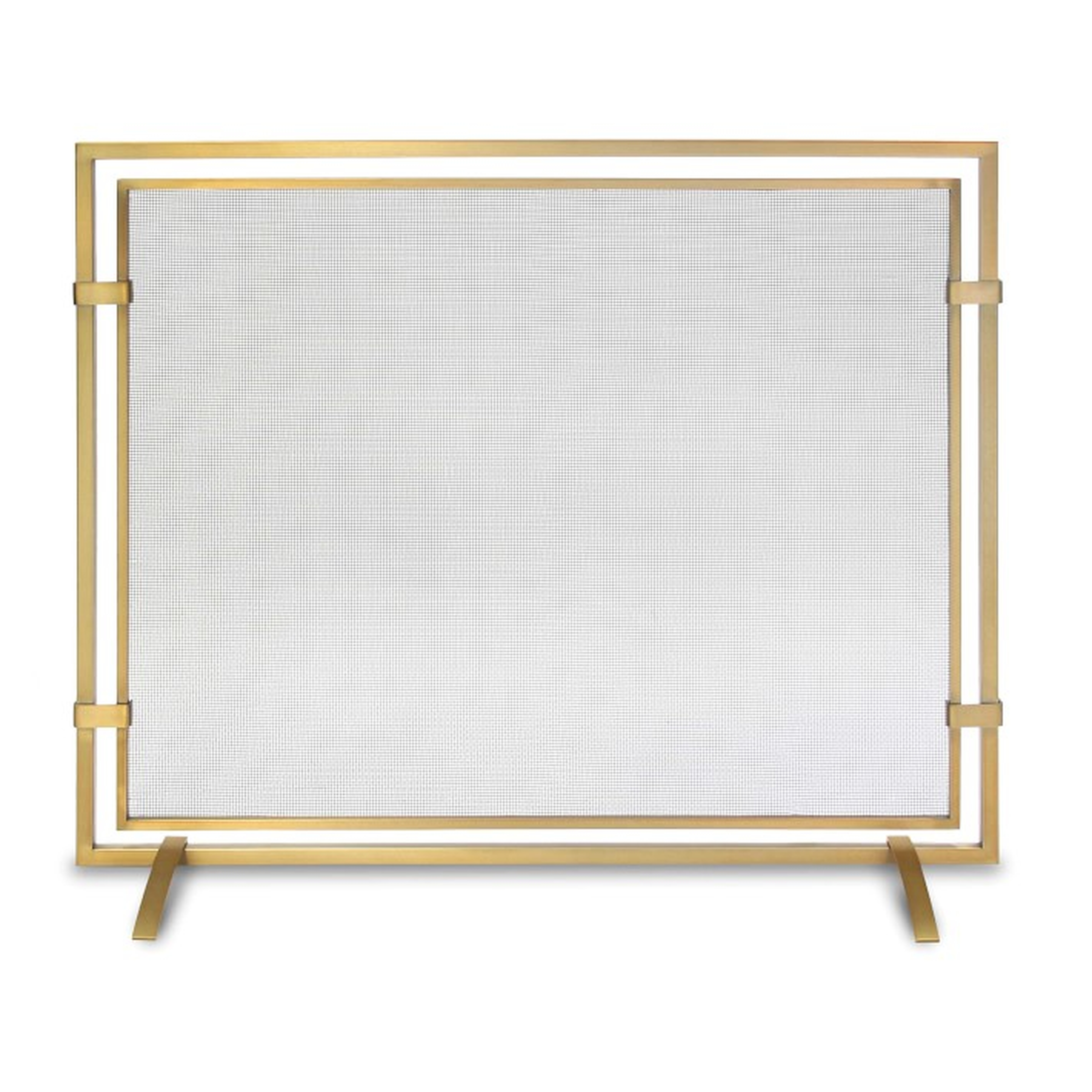 Sinclair Single Panel Screen, Burnished Brass - Williams Sonoma Home