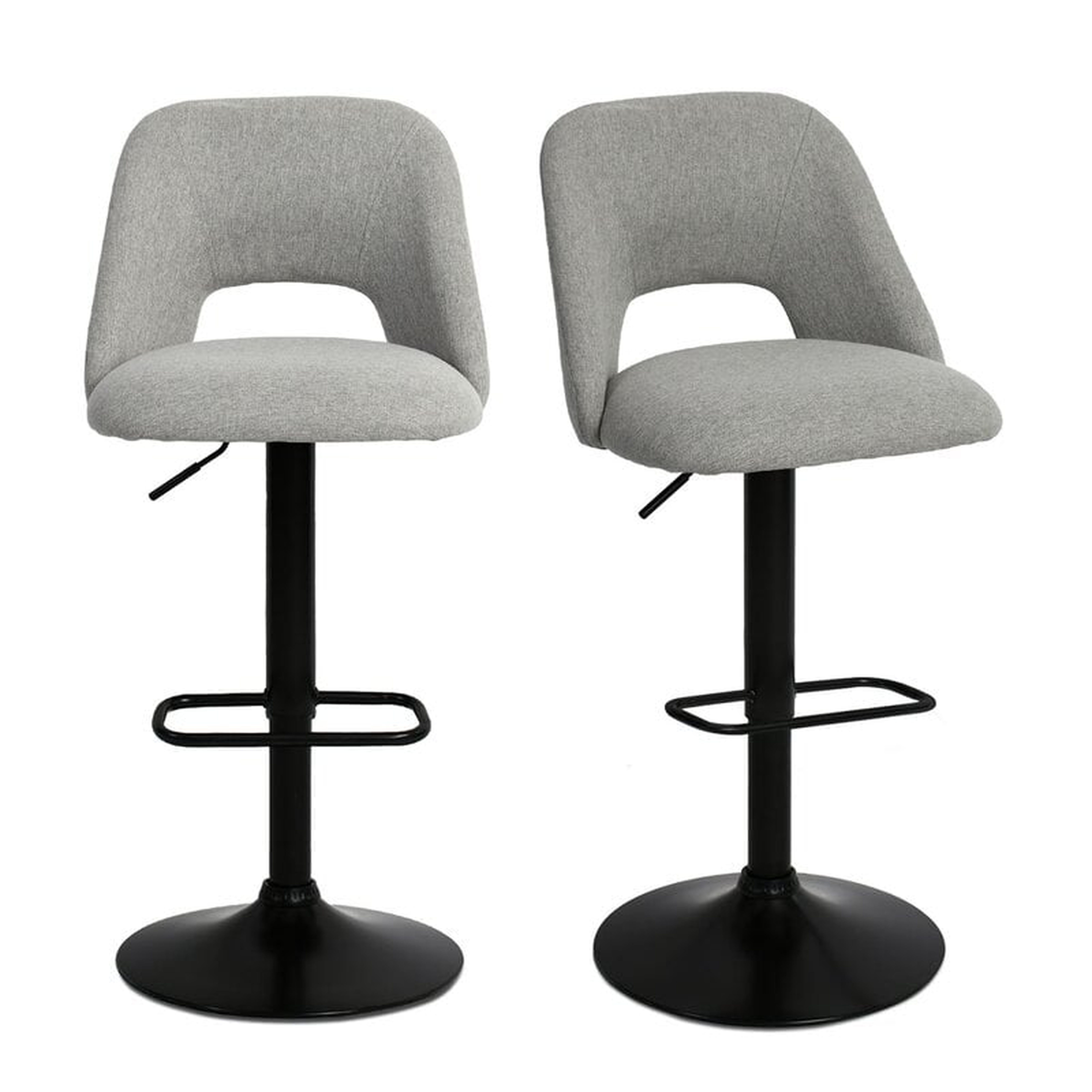 Bridgette Swivel Adjustable Height Bar Stool (Set of 2) - Wayfair