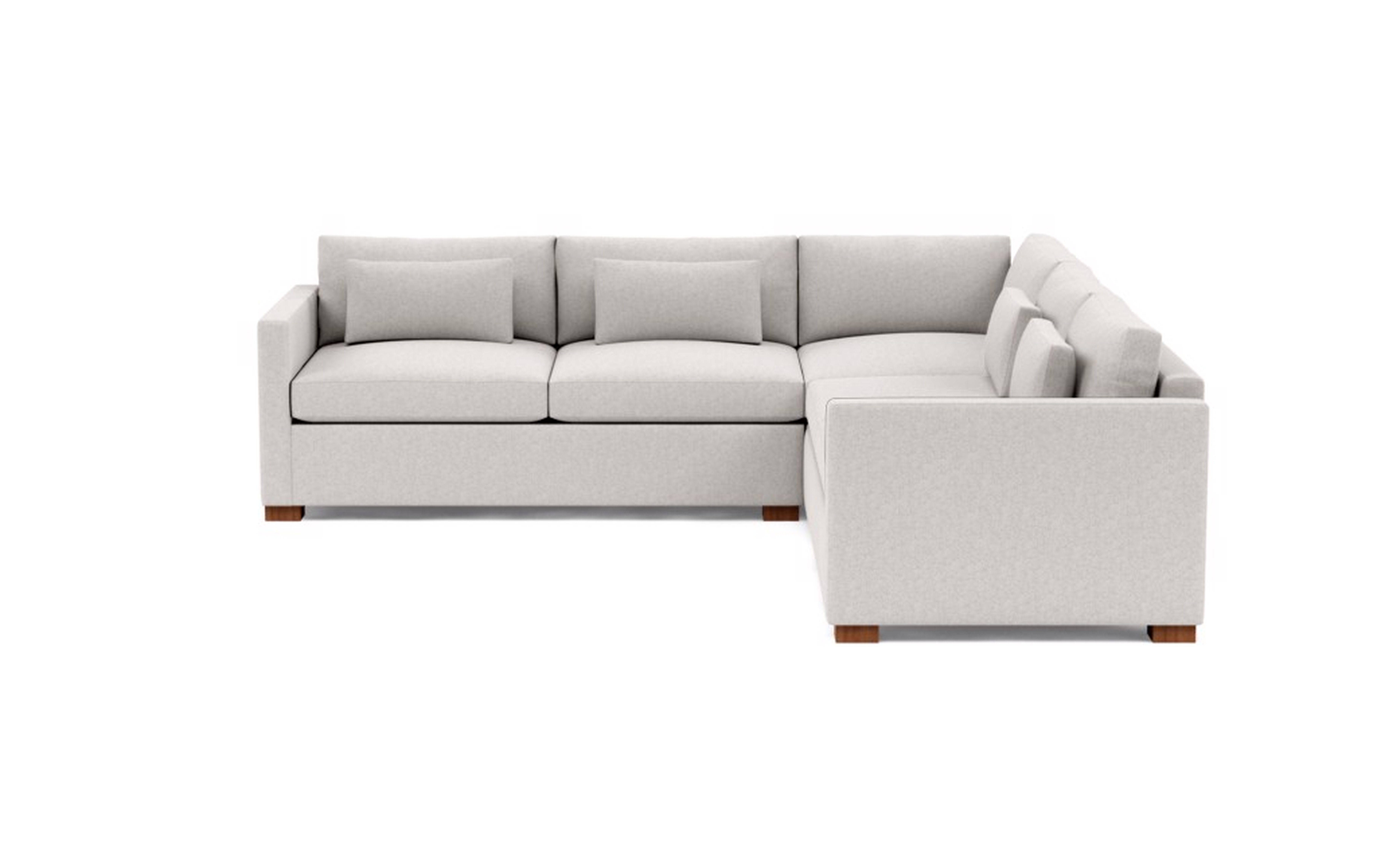 Charly Corner Sectional Sofa-Pebble Heathered Weave - Interior Define