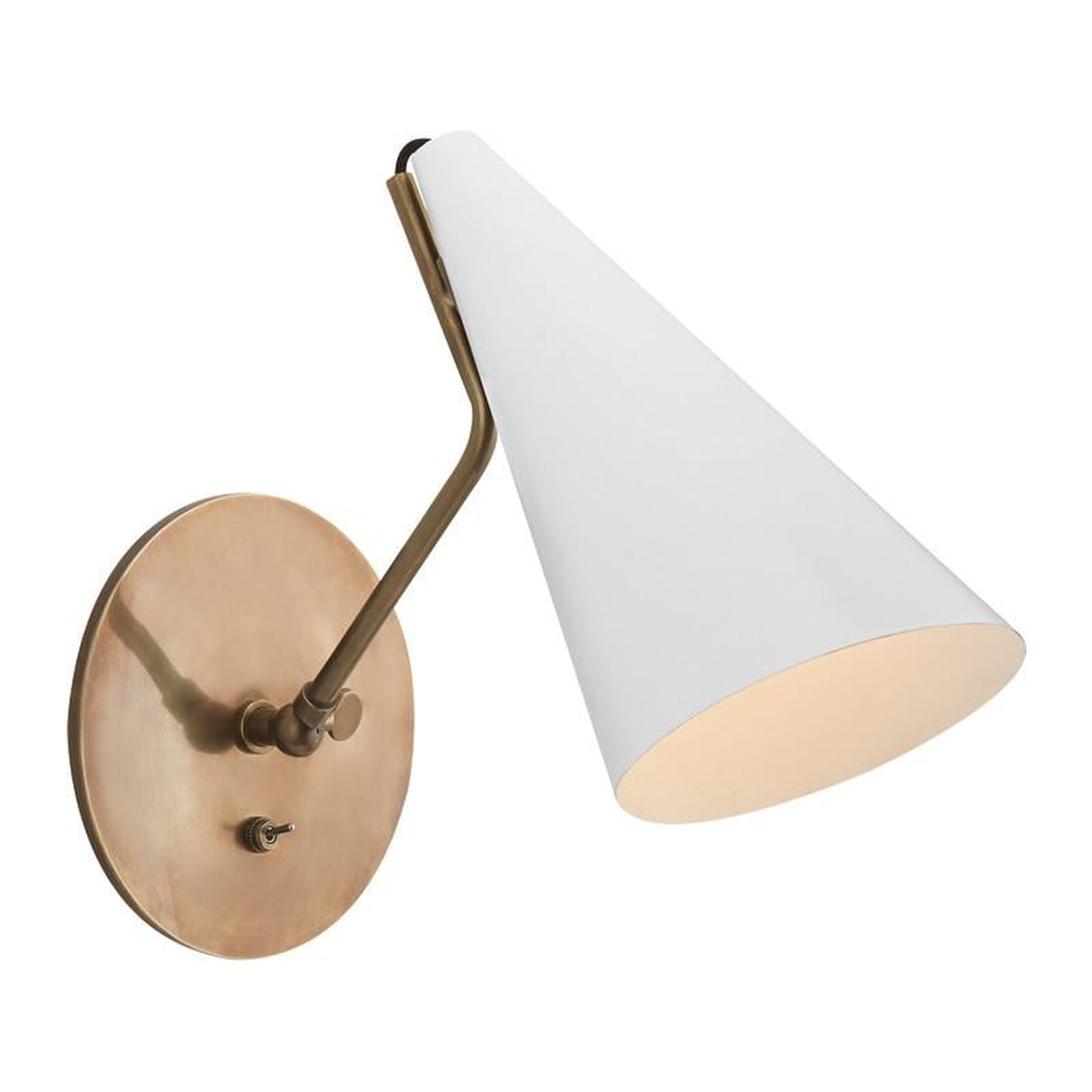 CLEMENTE SINGLE SCONCE - WHITE - McGee & Co.