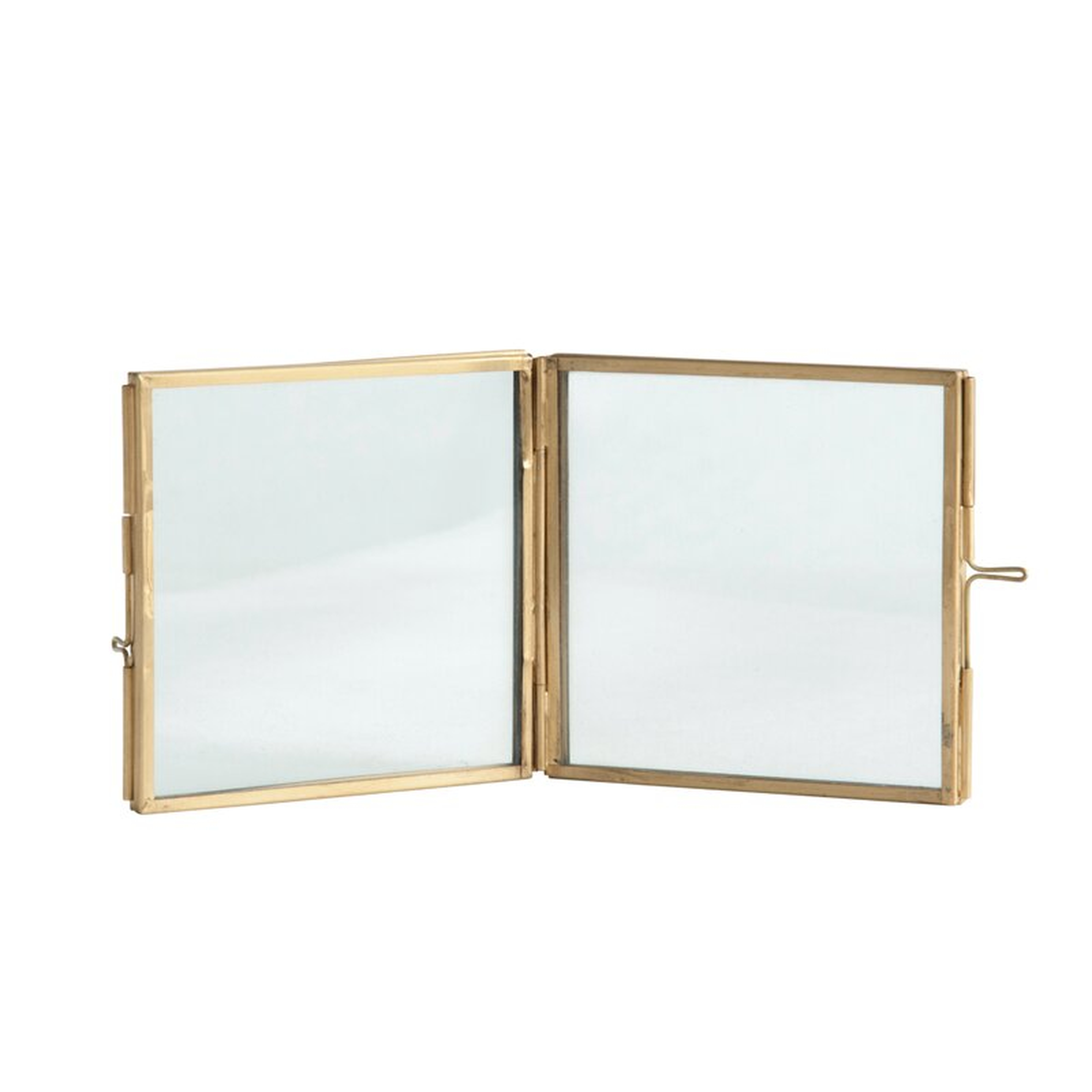 Bevill Hinged Glass and Brass Picture Frame - Wayfair