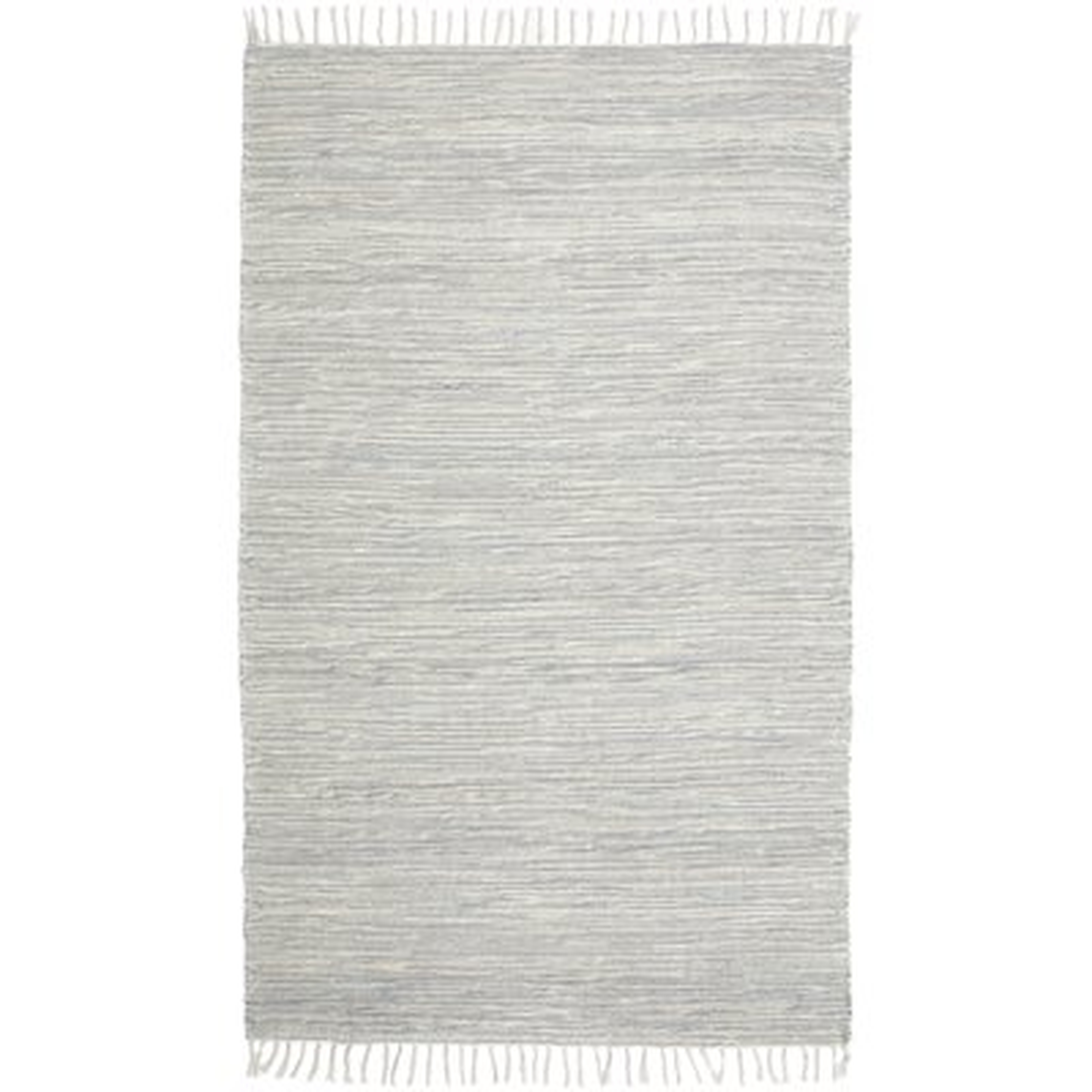 Rectangle 8' x 10' Parley Striped Chenille Handwoven Flatweave Cotton Gray/White Area Rug - Wayfair