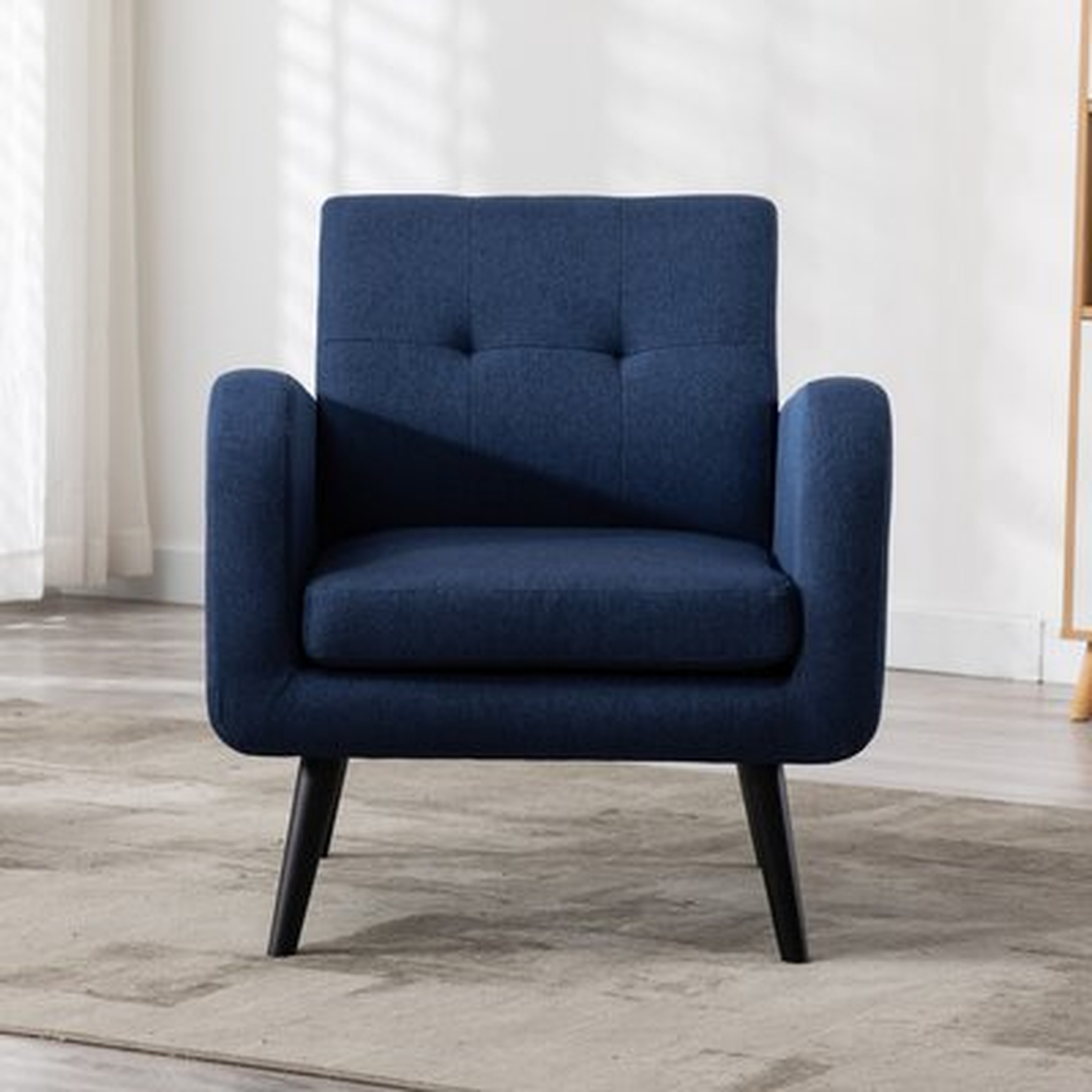 Almeda 29.75'' Wide Tufted Armchair, Blue - Wayfair