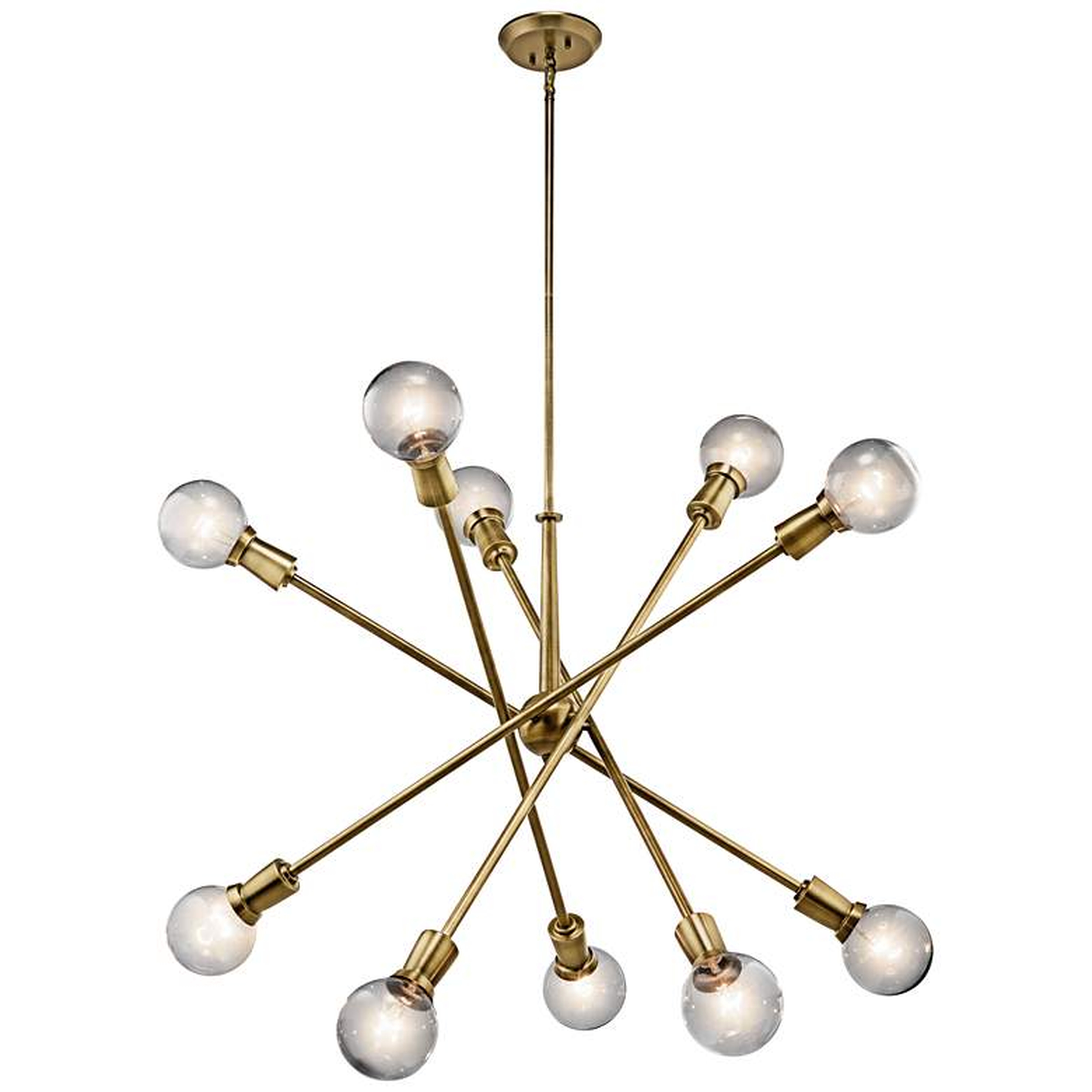 Kichler Armstrong 47" Wide Natural Brass Sputnik Chandelier - Lamps Plus