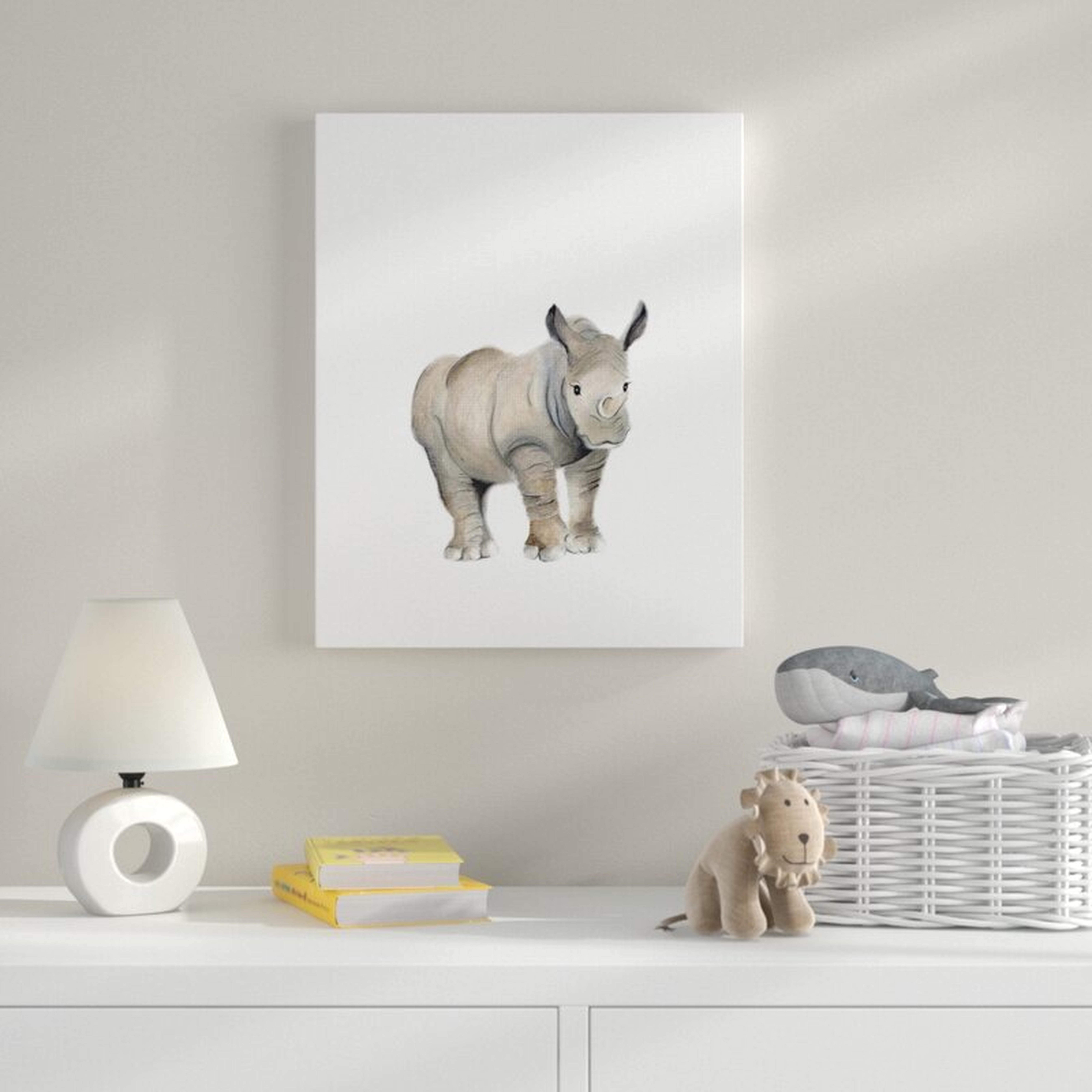 'Rhino Animal' Art - Wayfair