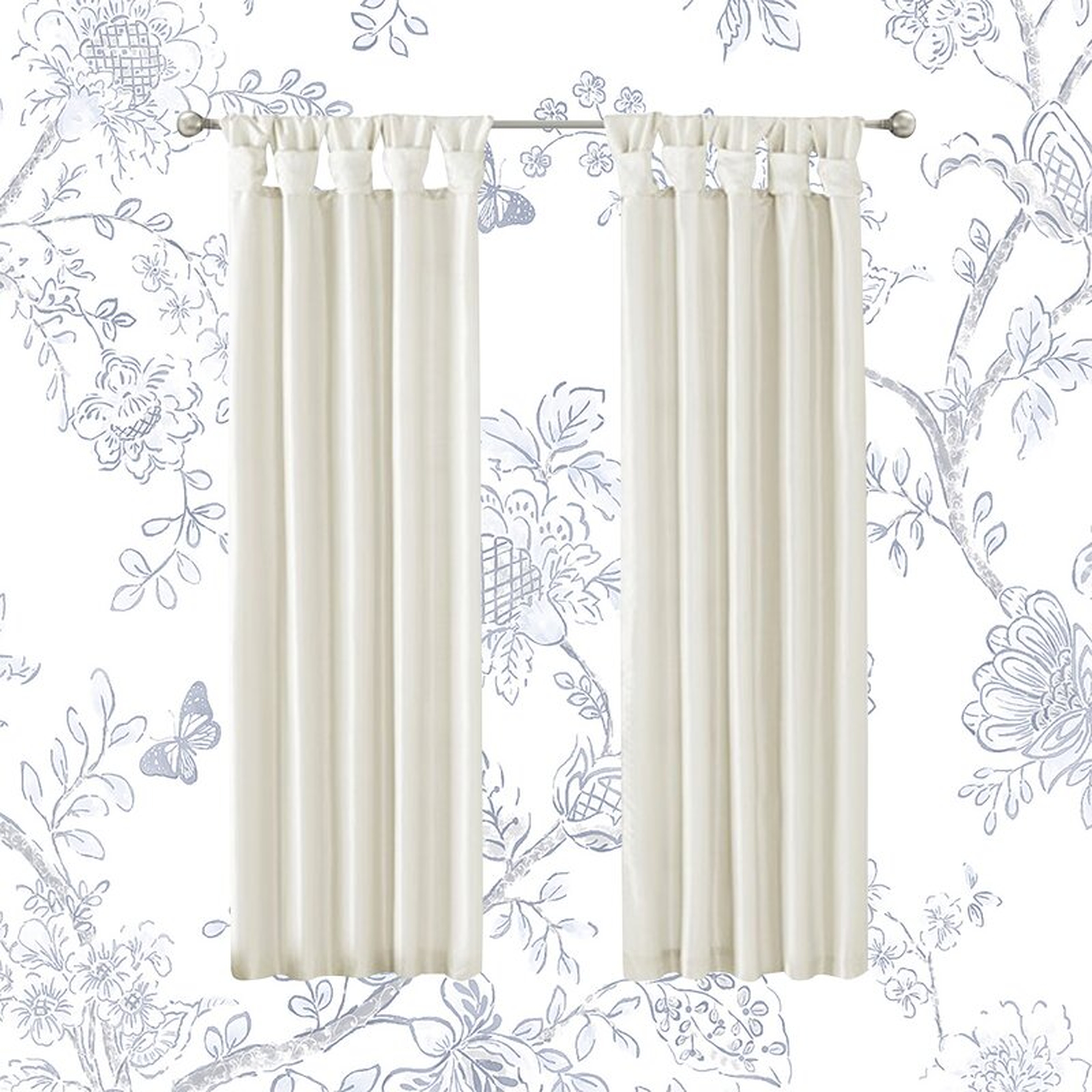 Rivau Solid Semi-Sheer Tab Top Single Curtain Panel - Wayfair