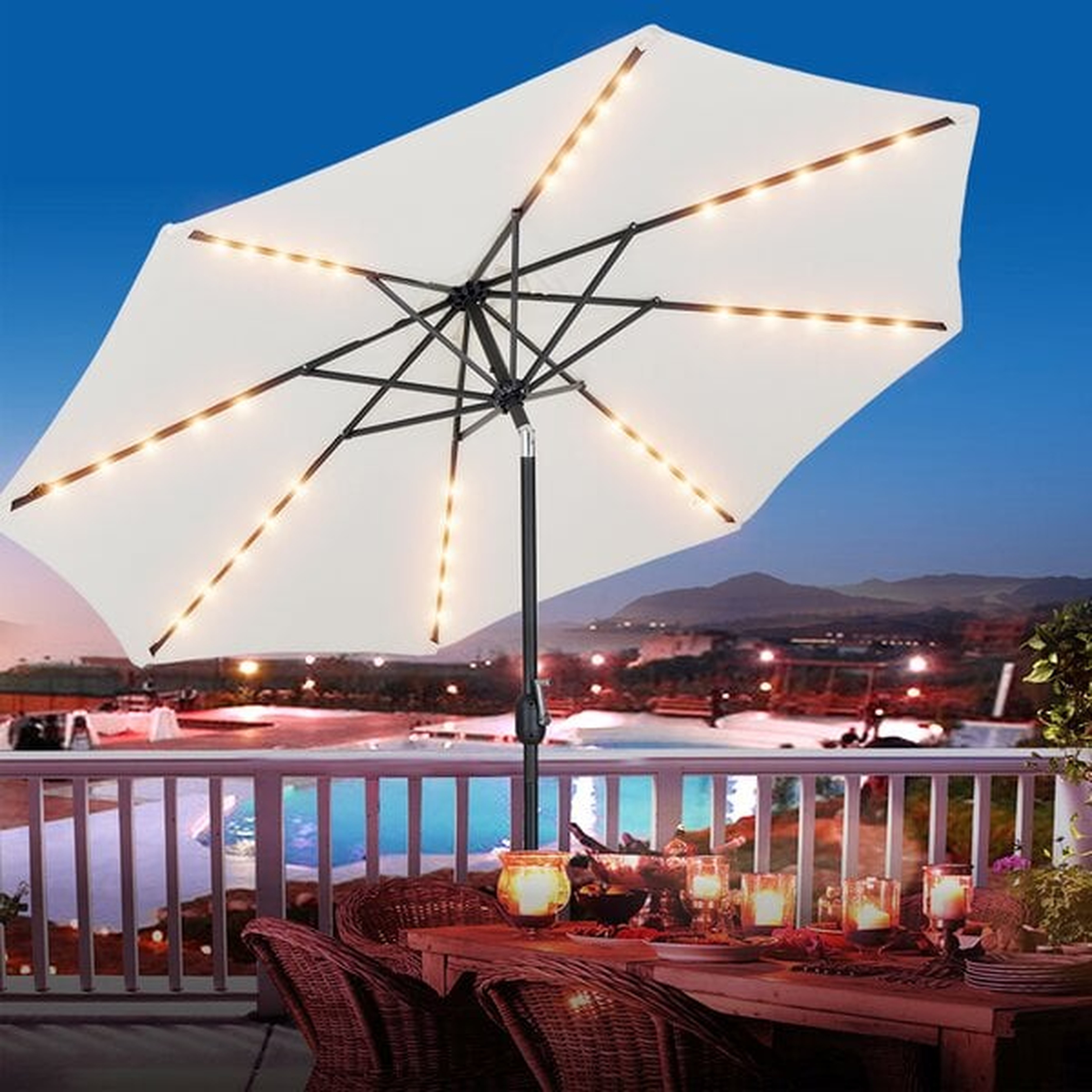 Willowood 108'' Lighted Market Umbrella - Wayfair