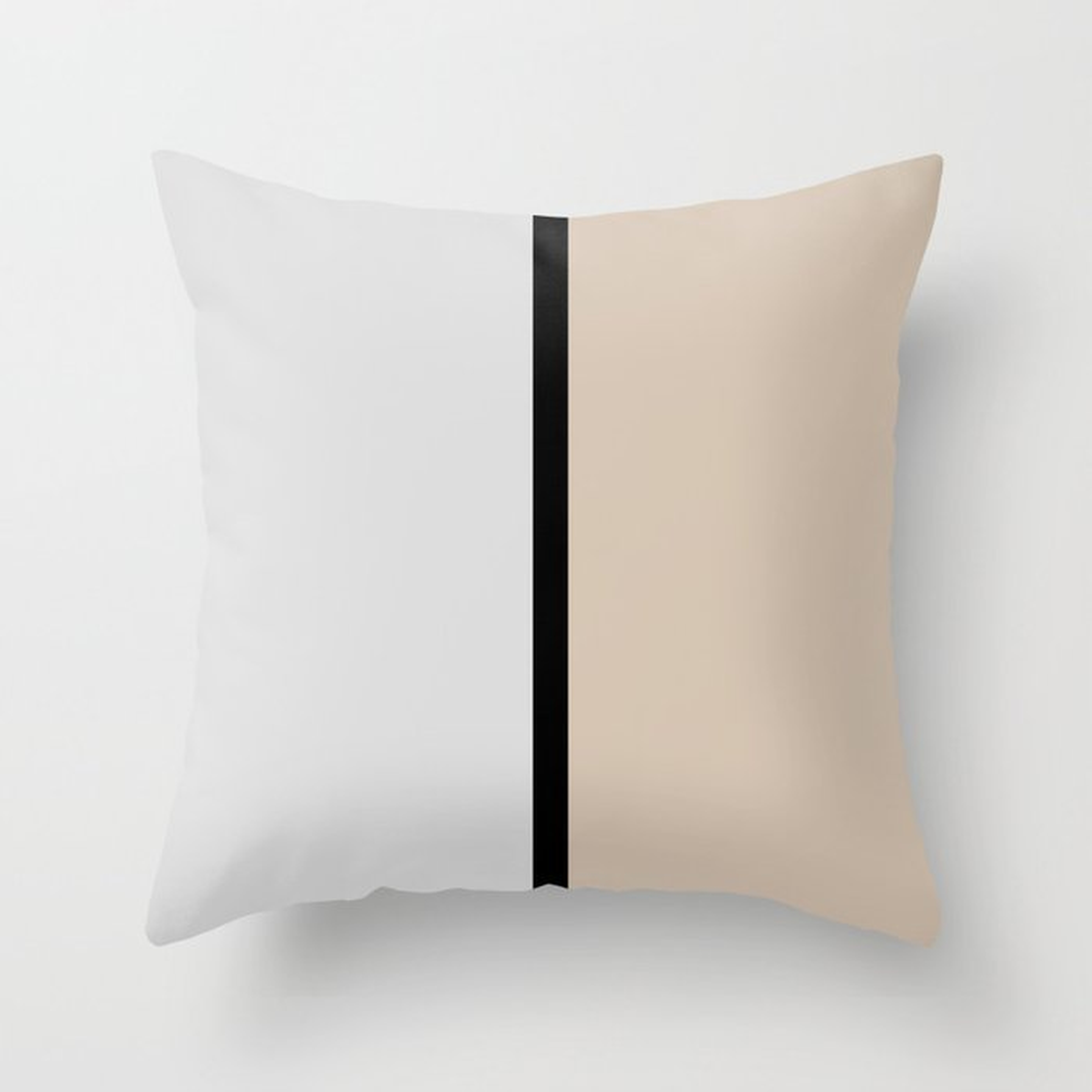 Two colors and black. Gray and Beige Throw Pillow - Society6