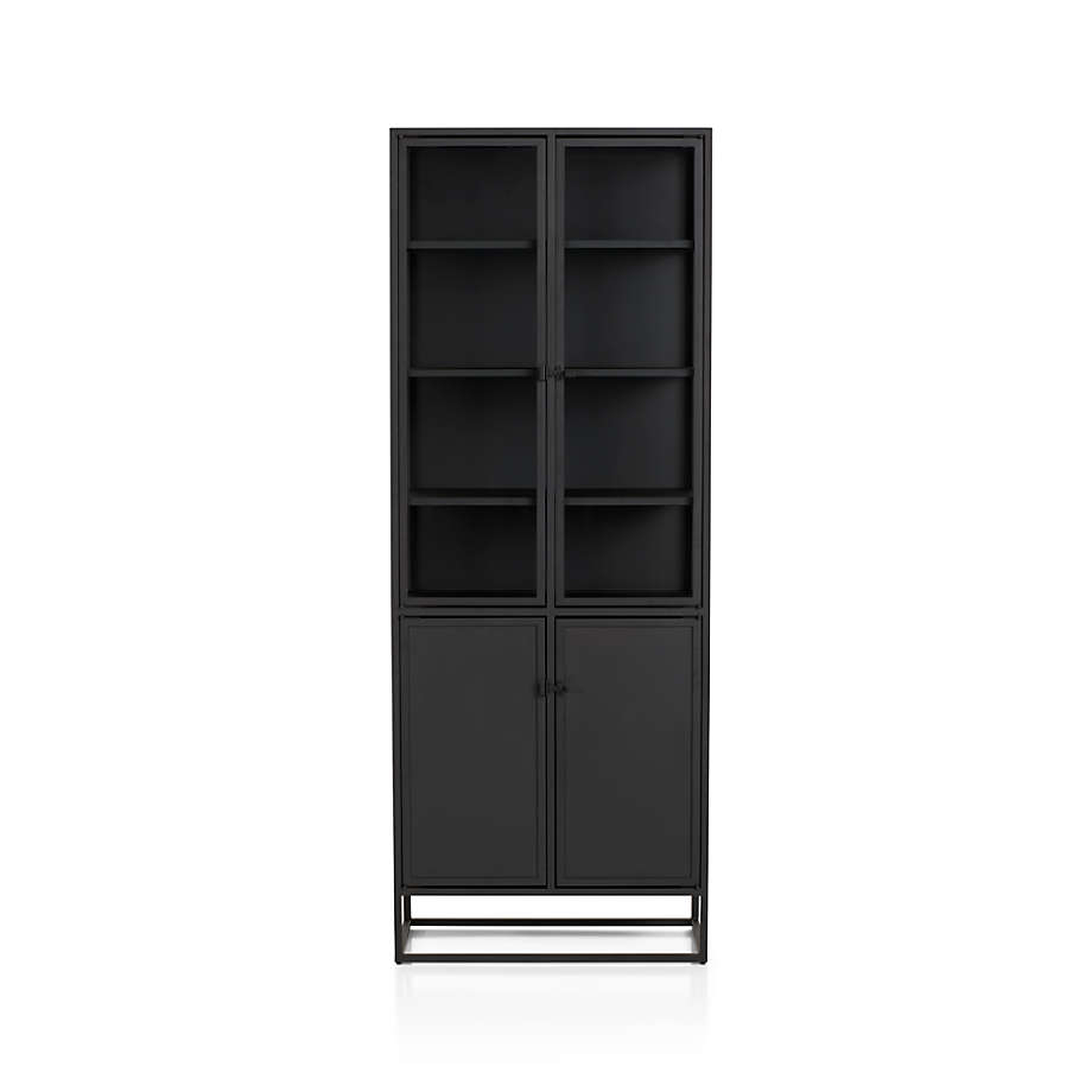 Casement Black Tall Cabinet - Crate and Barrel