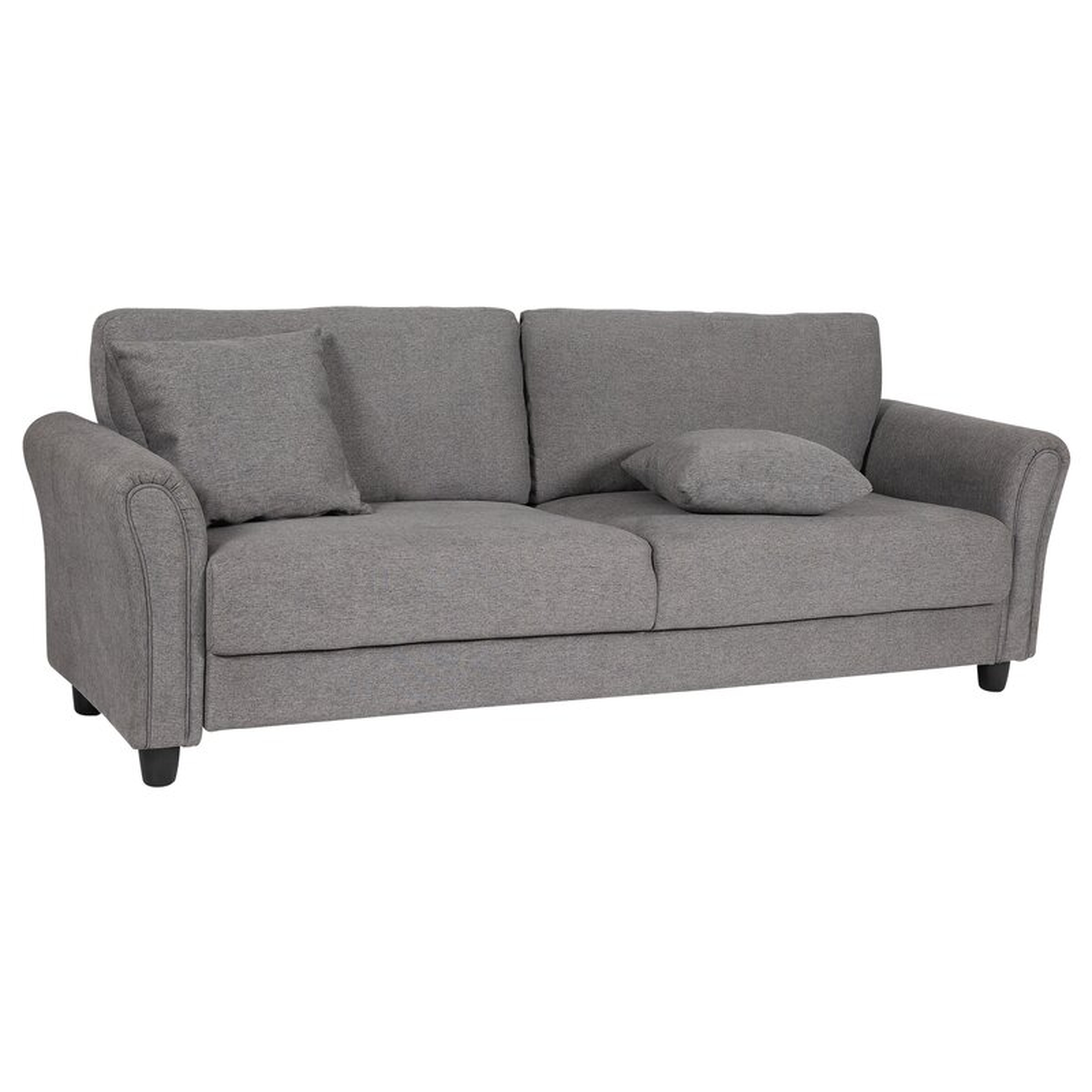 86.61" Linen Flared Arm Sofa / Gray - Wayfair