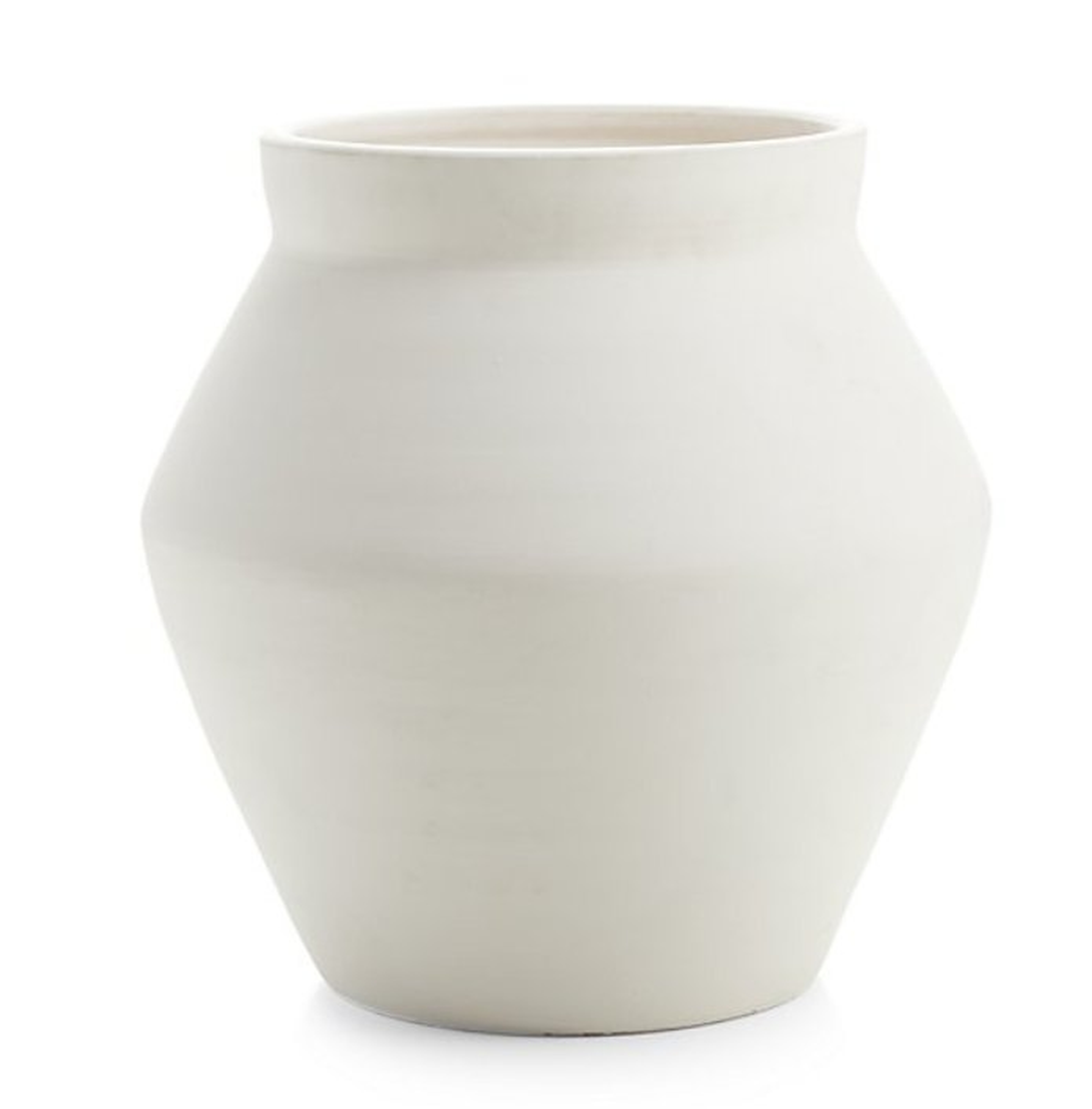 White Wabi Floor Vase - Crate and Barrel