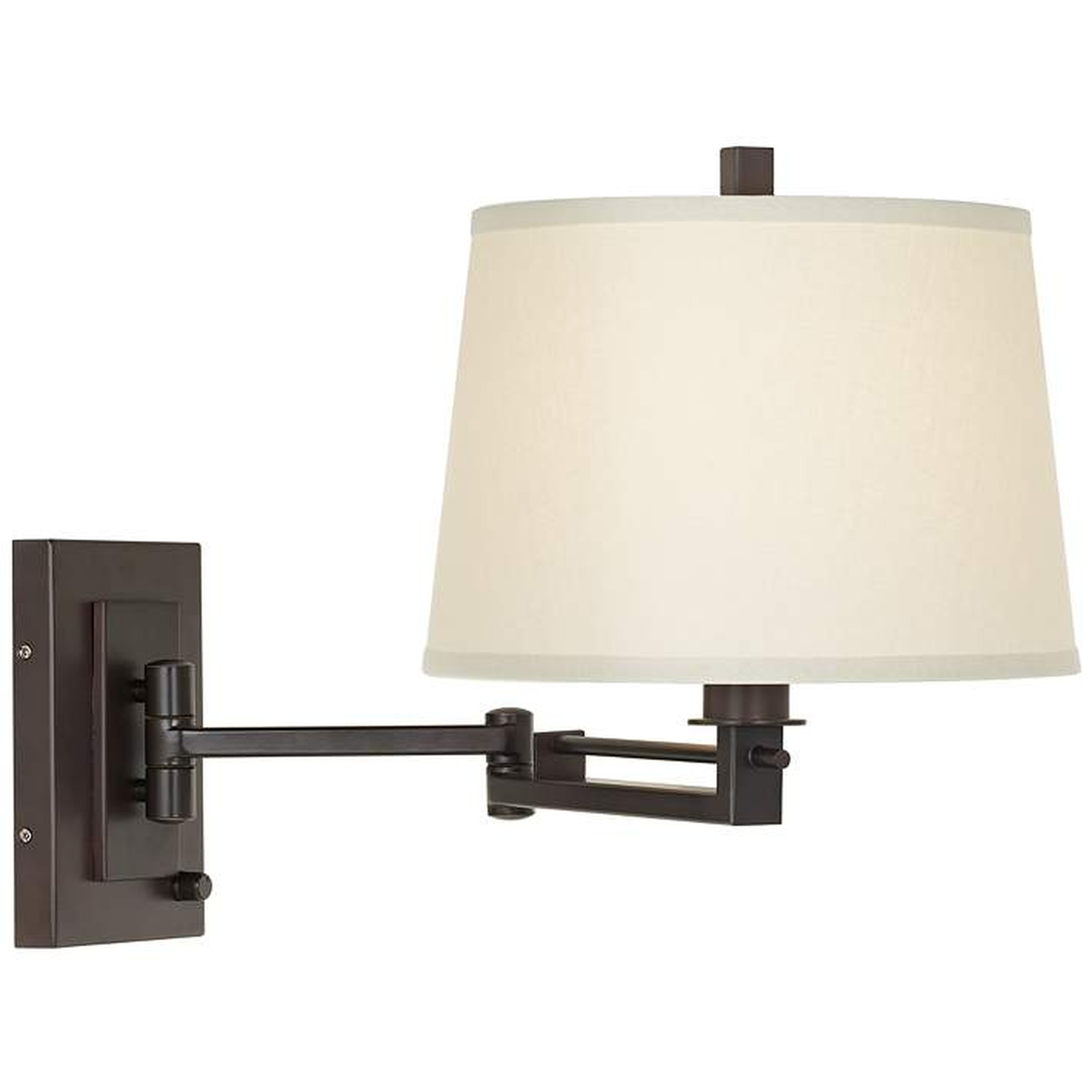 Franklin Iron Works Easley 15" Bronze Plug-In Swing Arm Wall Lamp - Lamps Plus