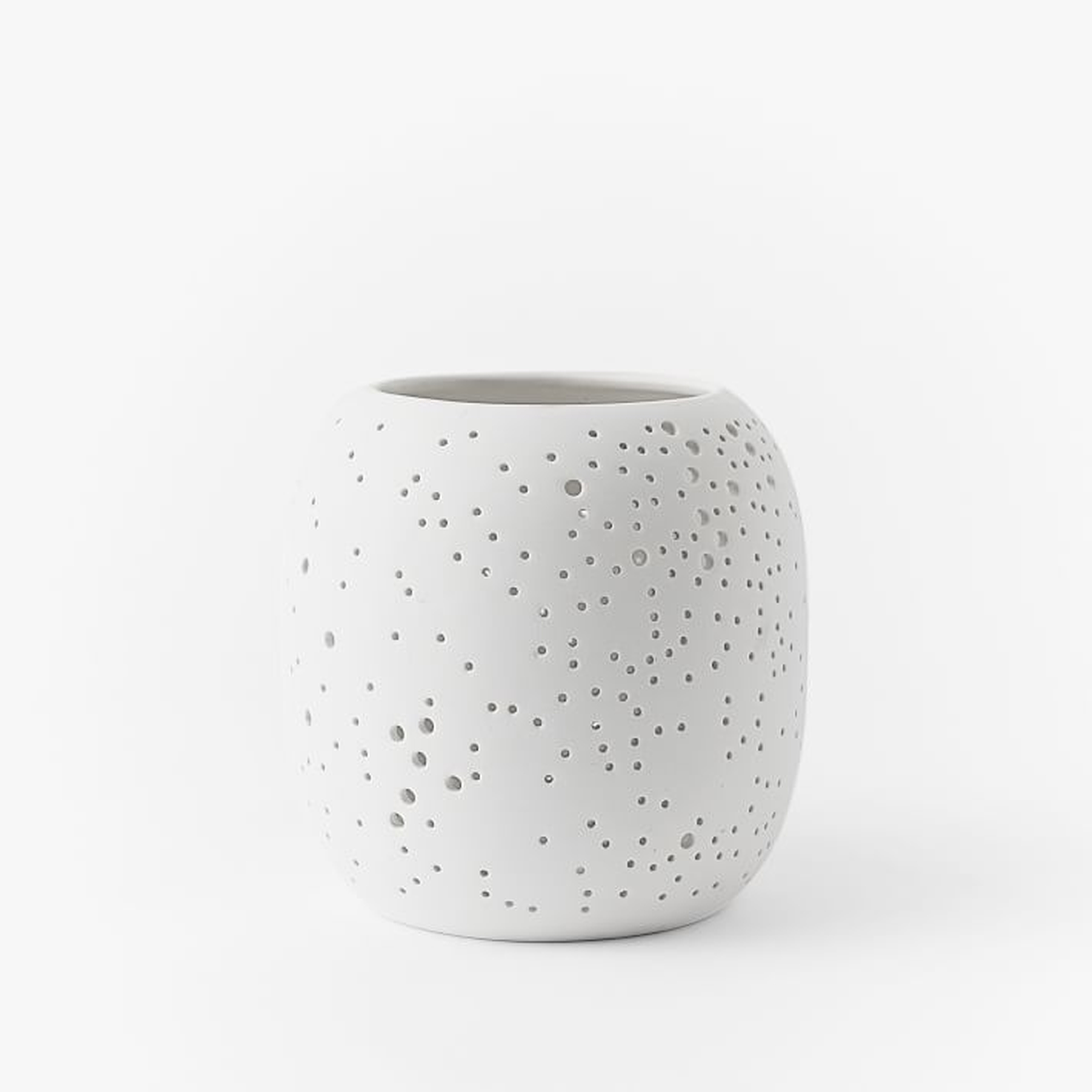 Pierced Porcelain Hurricanes + Vases - Constellation Small - West Elm