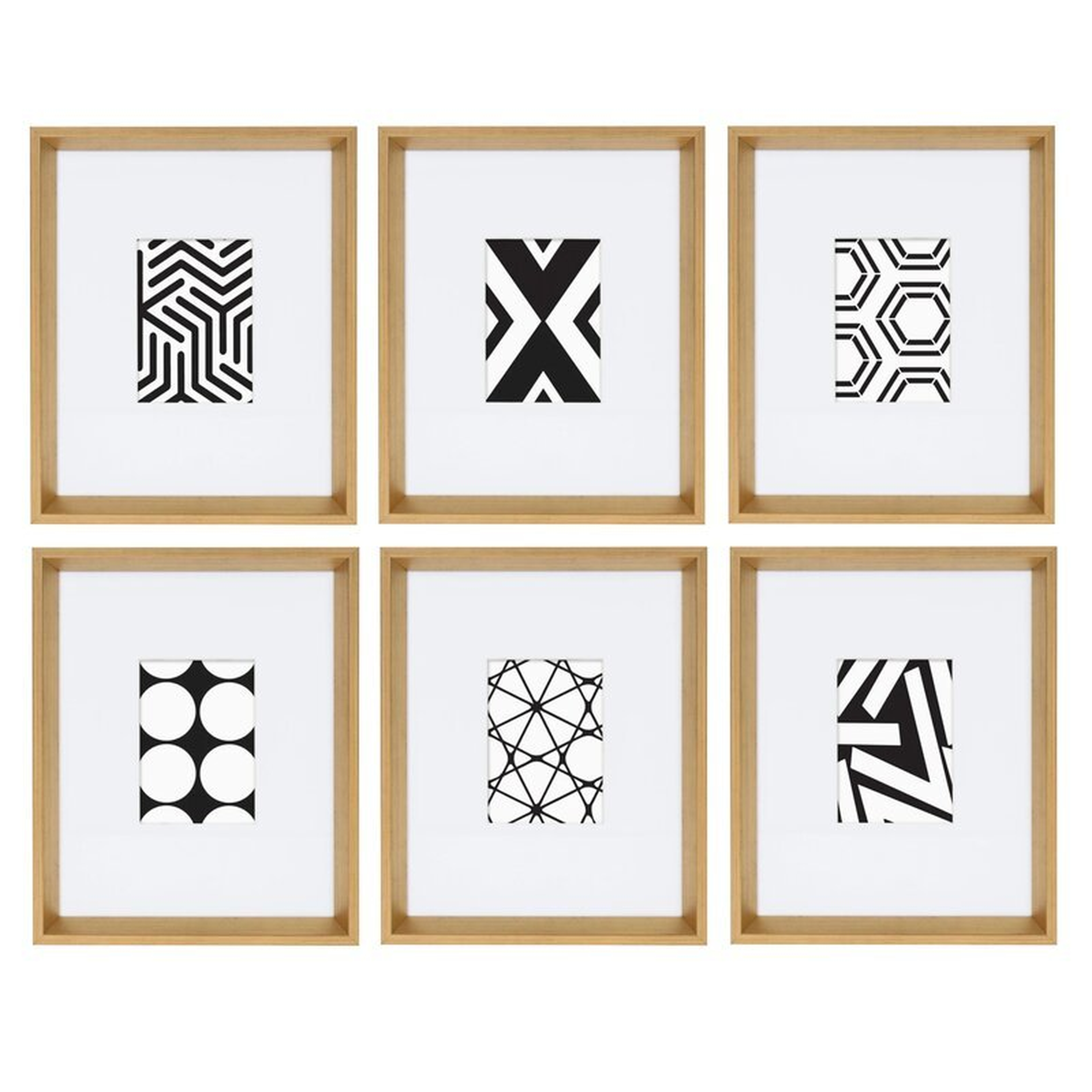 Calter, Framed Art Picture Frame Graphic Art Prints on Paper, Set of 6 - Wayfair