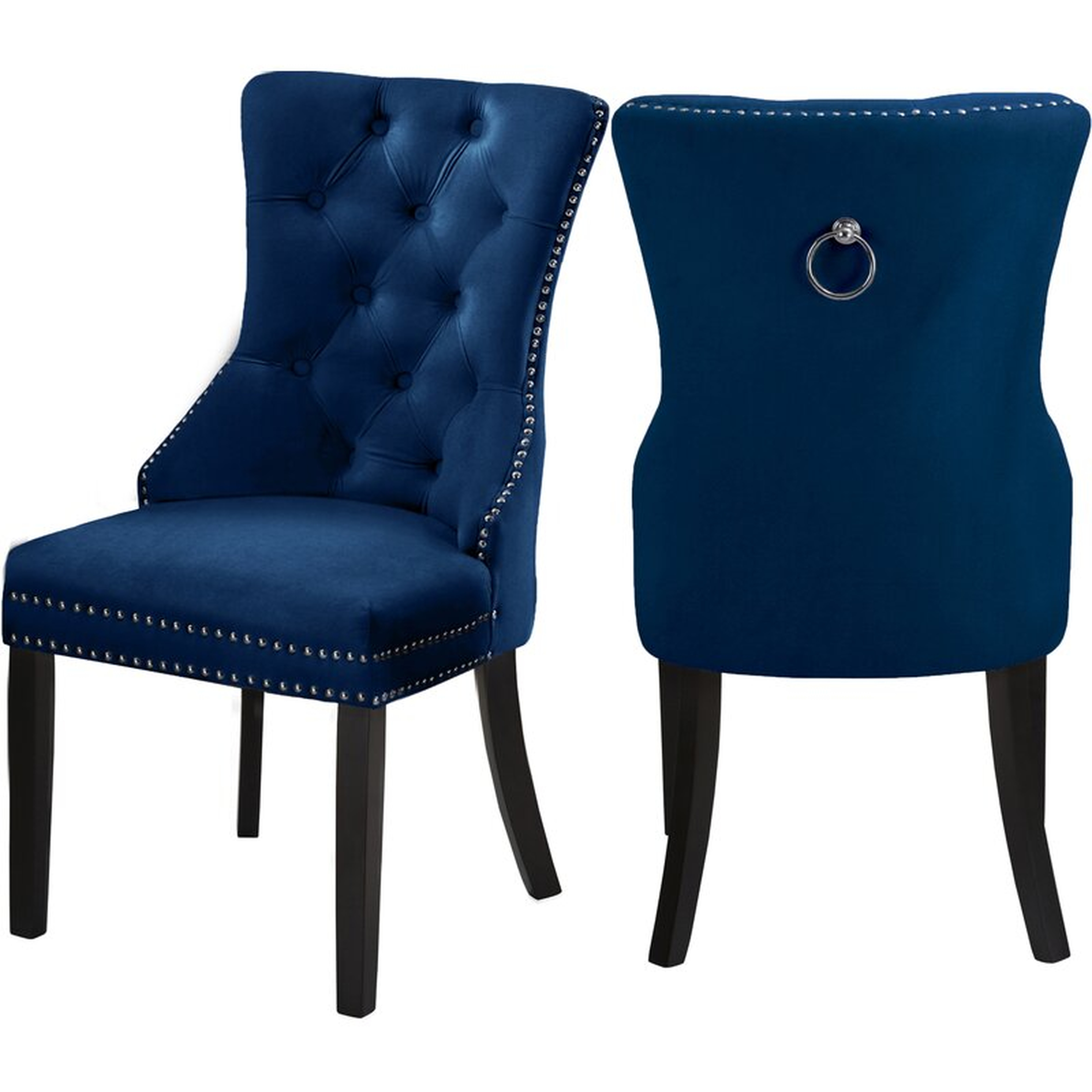 Stonefort Tufted Velvet Upholstered Dining Chair set of 2 - Wayfair