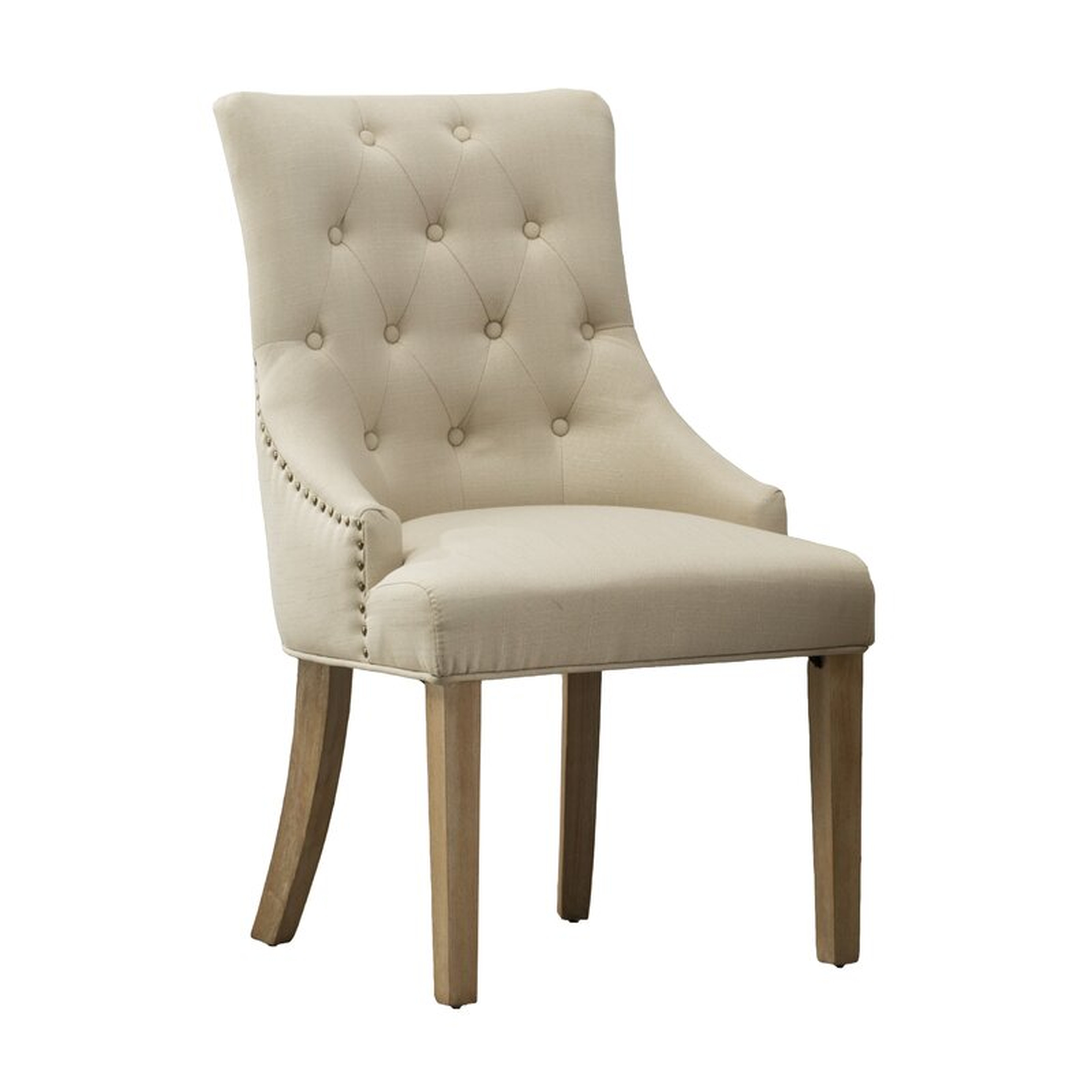 Miles City Button Tufted Wingback Hostess Upholstered Dining Chair (Set of 2) - Wayfair