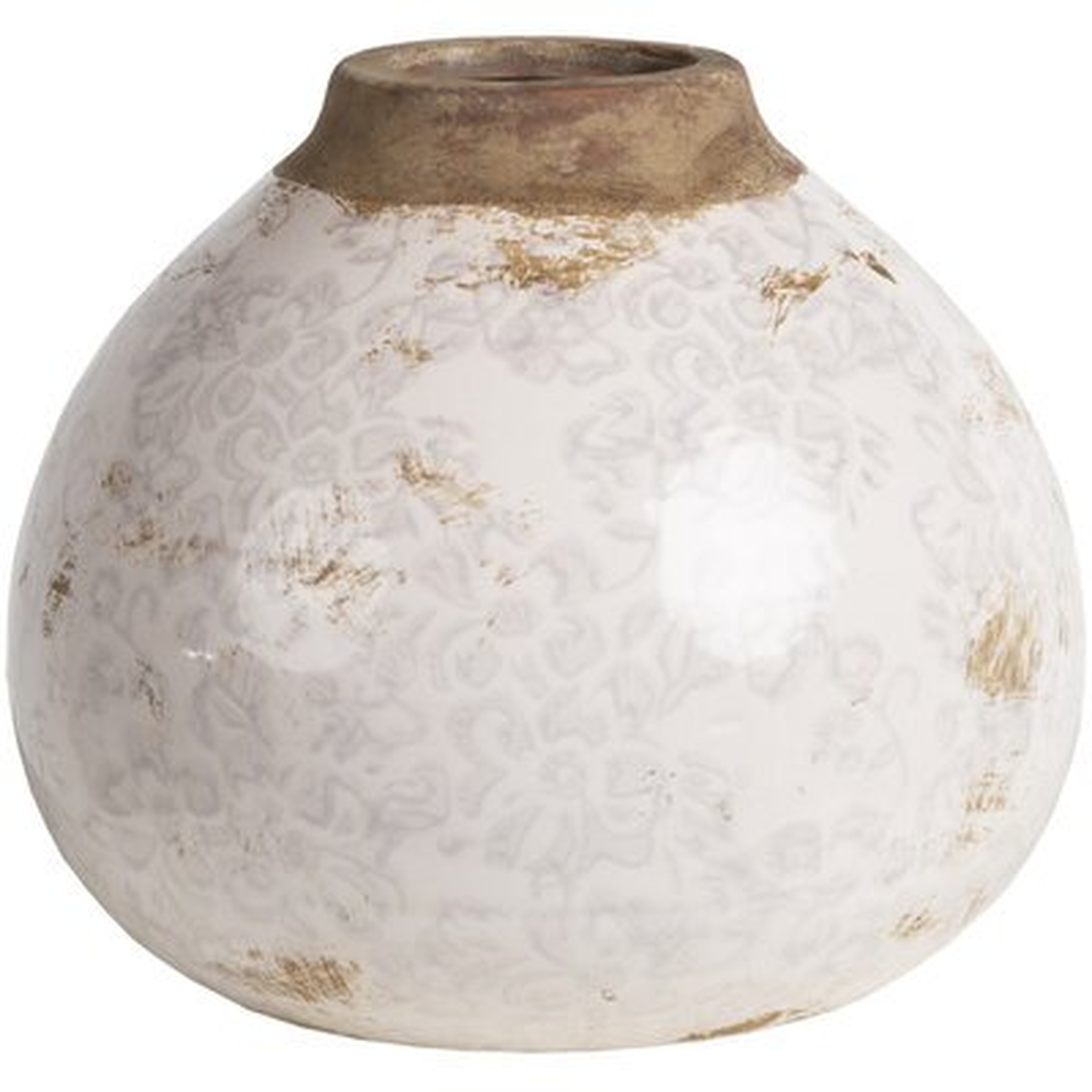 Bartsch Transitional Ivory, Brown Vase - Wayfair