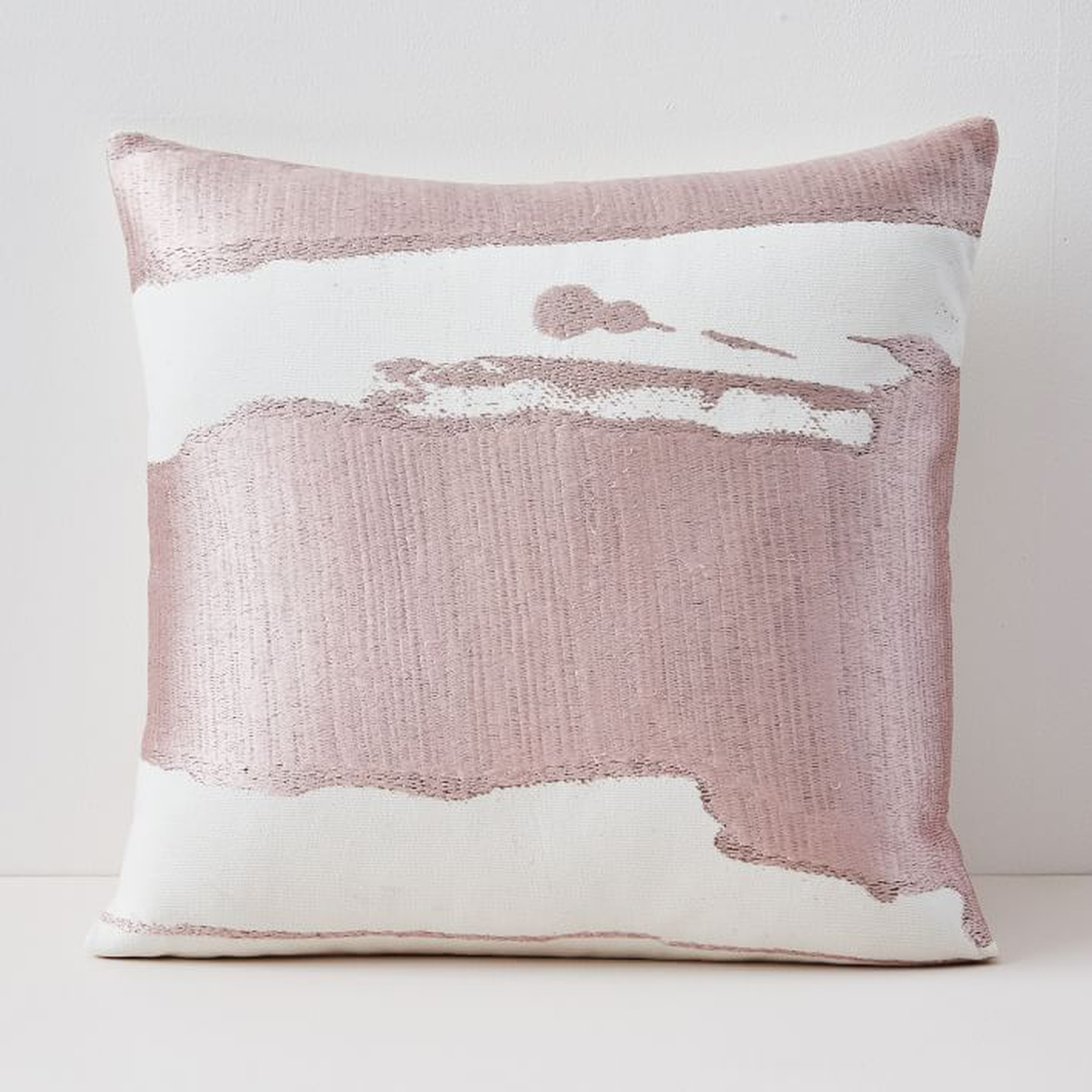 Ink Abstract Pillow Covers, Adobe rose - West Elm