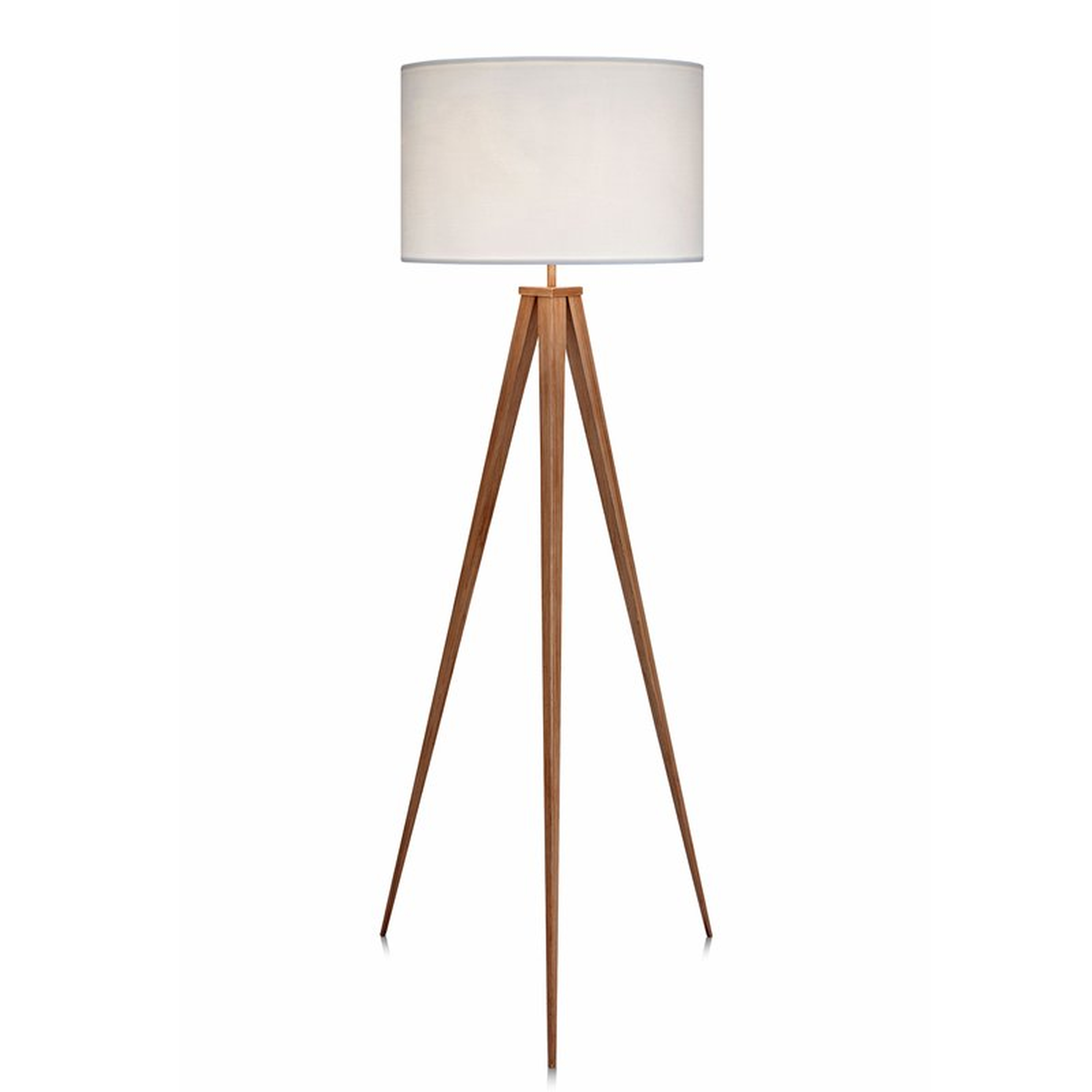 Cardone 62" Tripod Floor Lamp, White & Tan - Wayfair