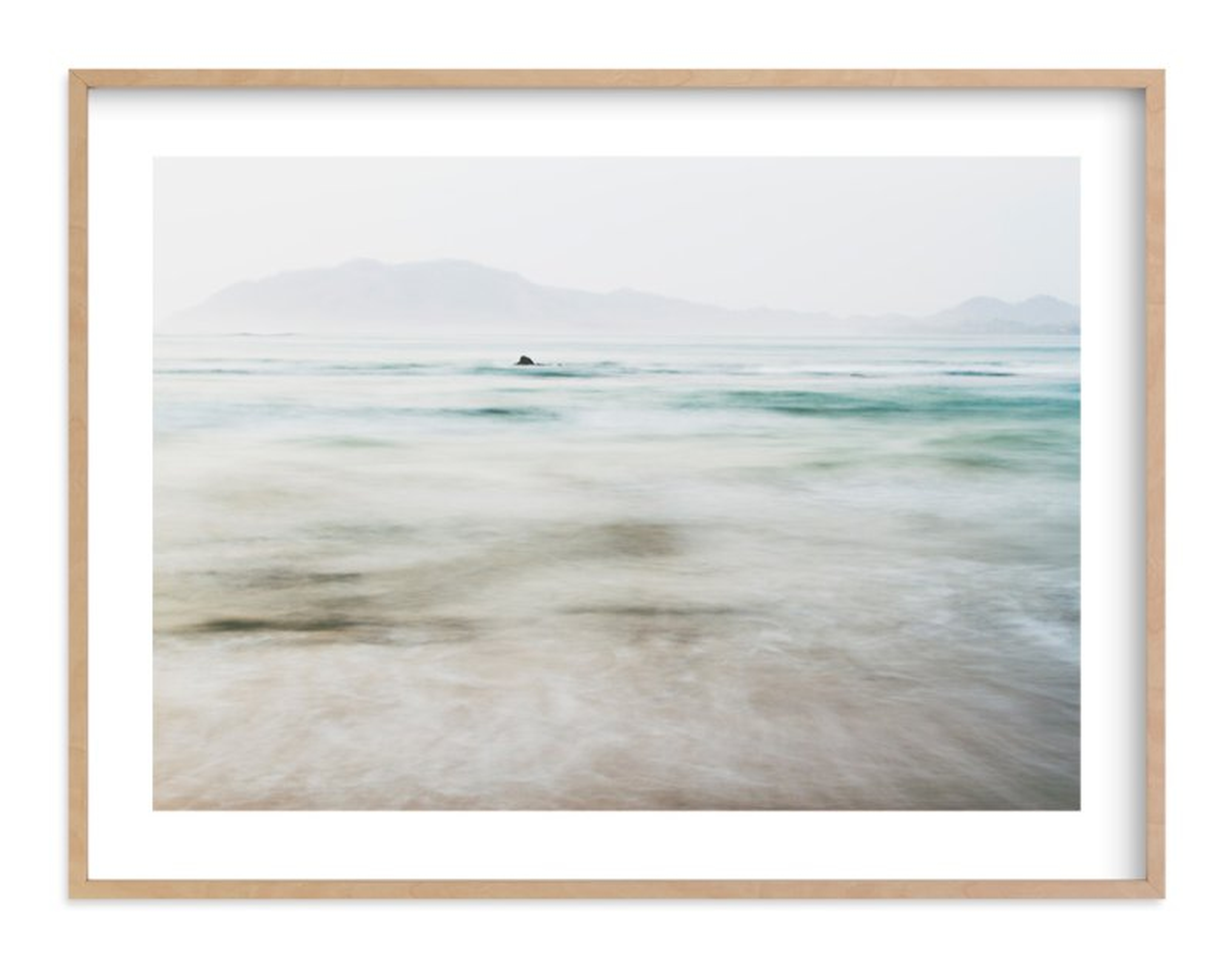 The Pacific - 40 x 30, Natural Raw Wood Frame, white border - Minted