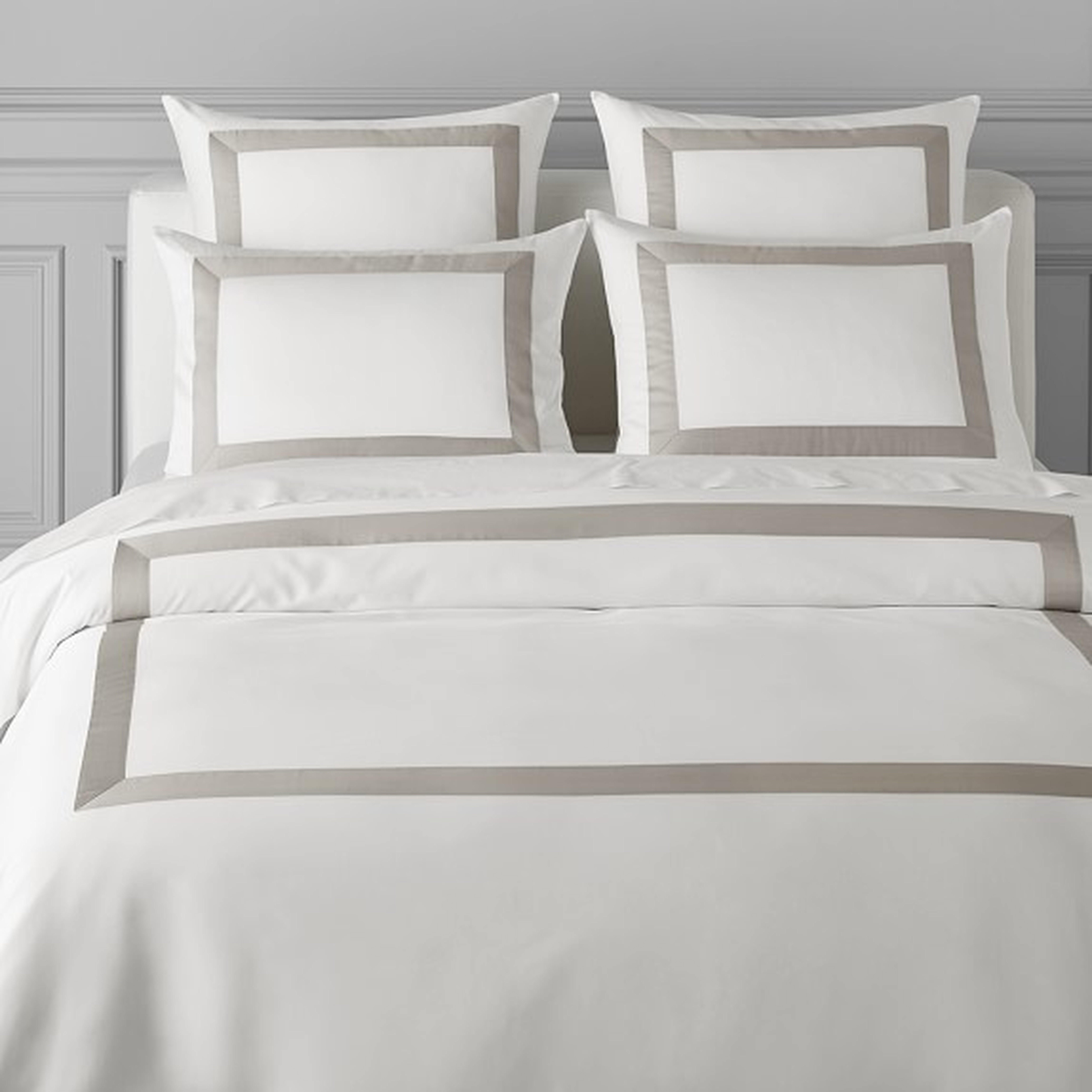 Chambers® Monte Carlo 300 Thread Count Italian, Duvet Cover, King/Cal King, Grey - Williams Sonoma