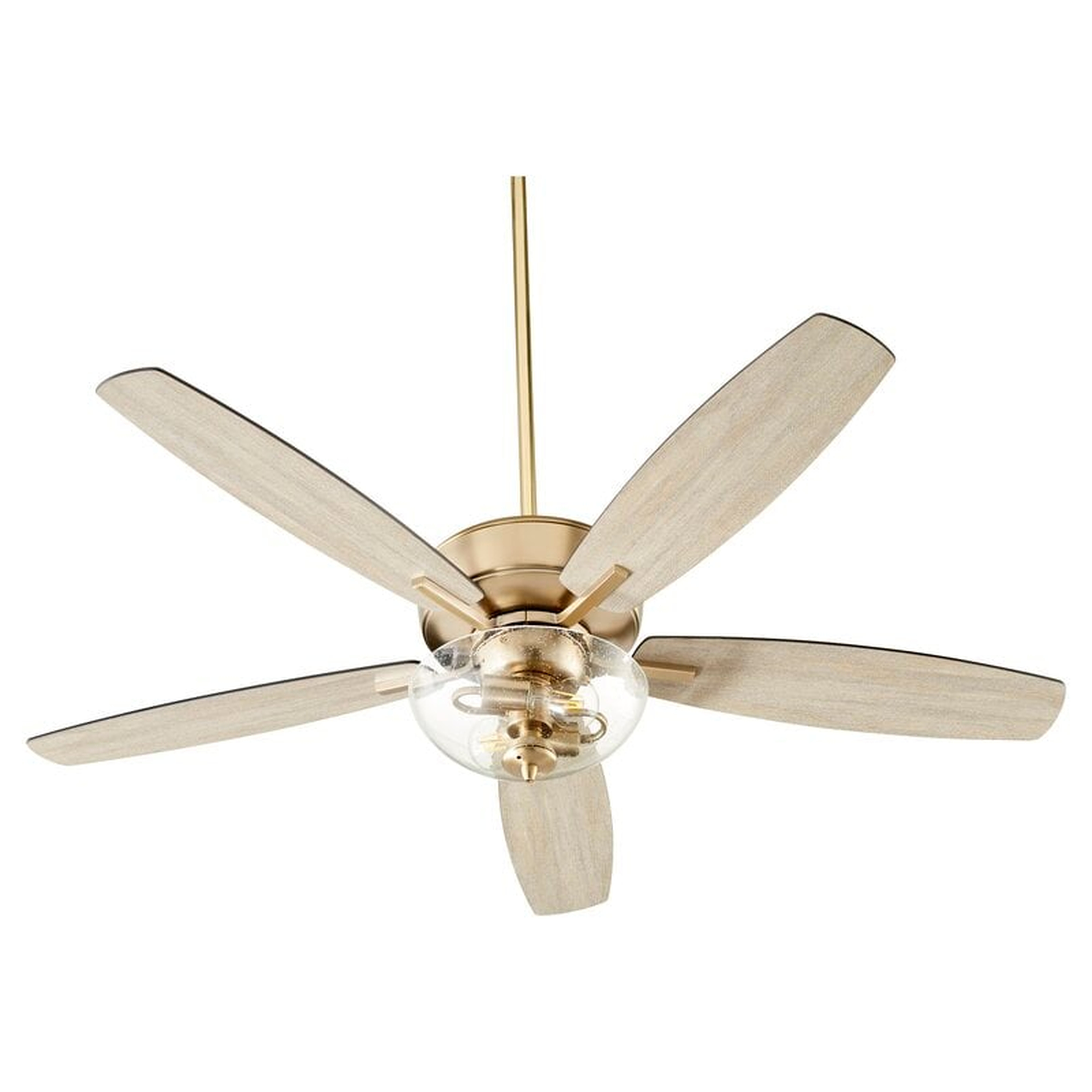 52'' Aromas 5 - Blade Standard Ceiling Fan with Pull Chain and Light Kit Included - Wayfair