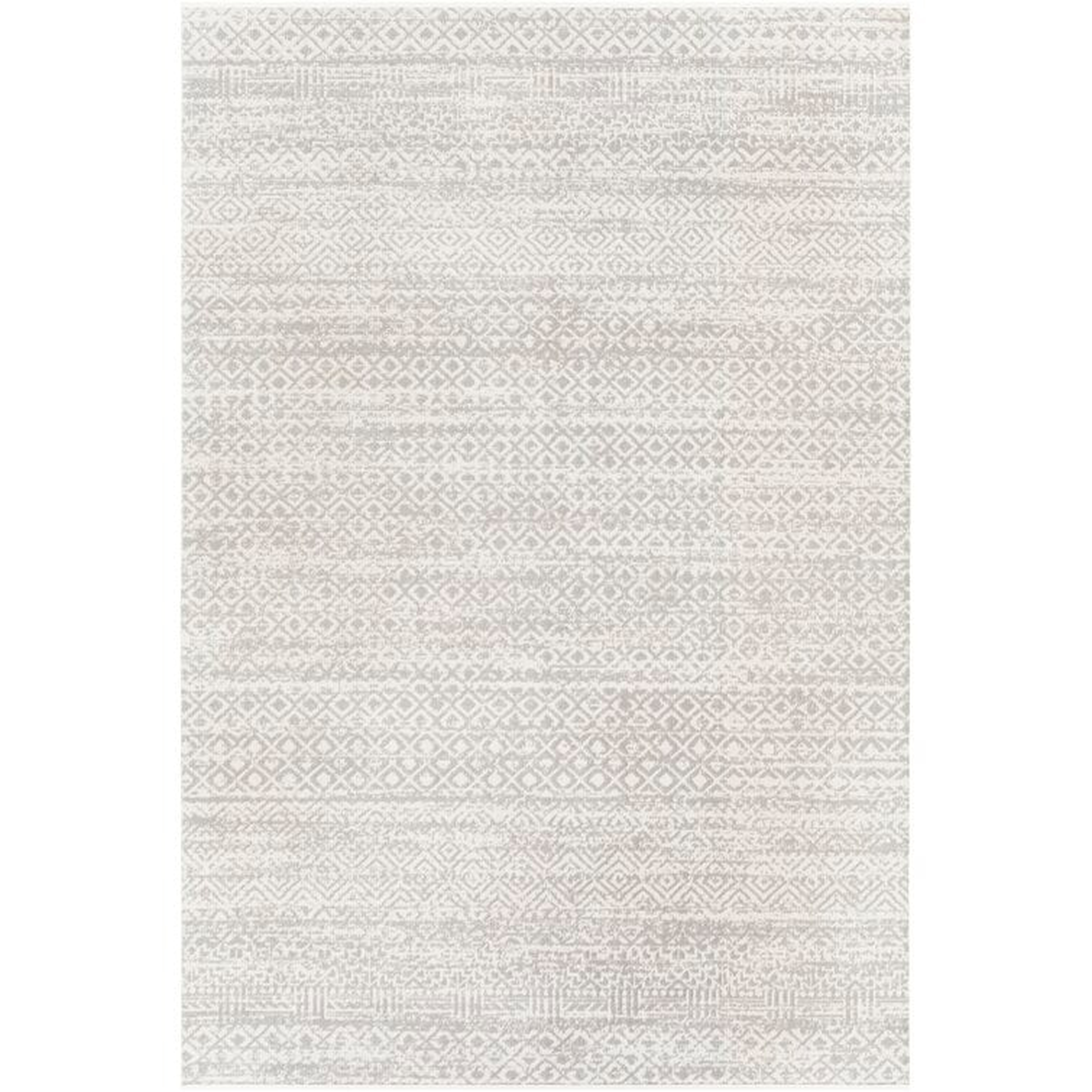 Lyles Geometric Area Rug in Gray/Ivory - Wayfair