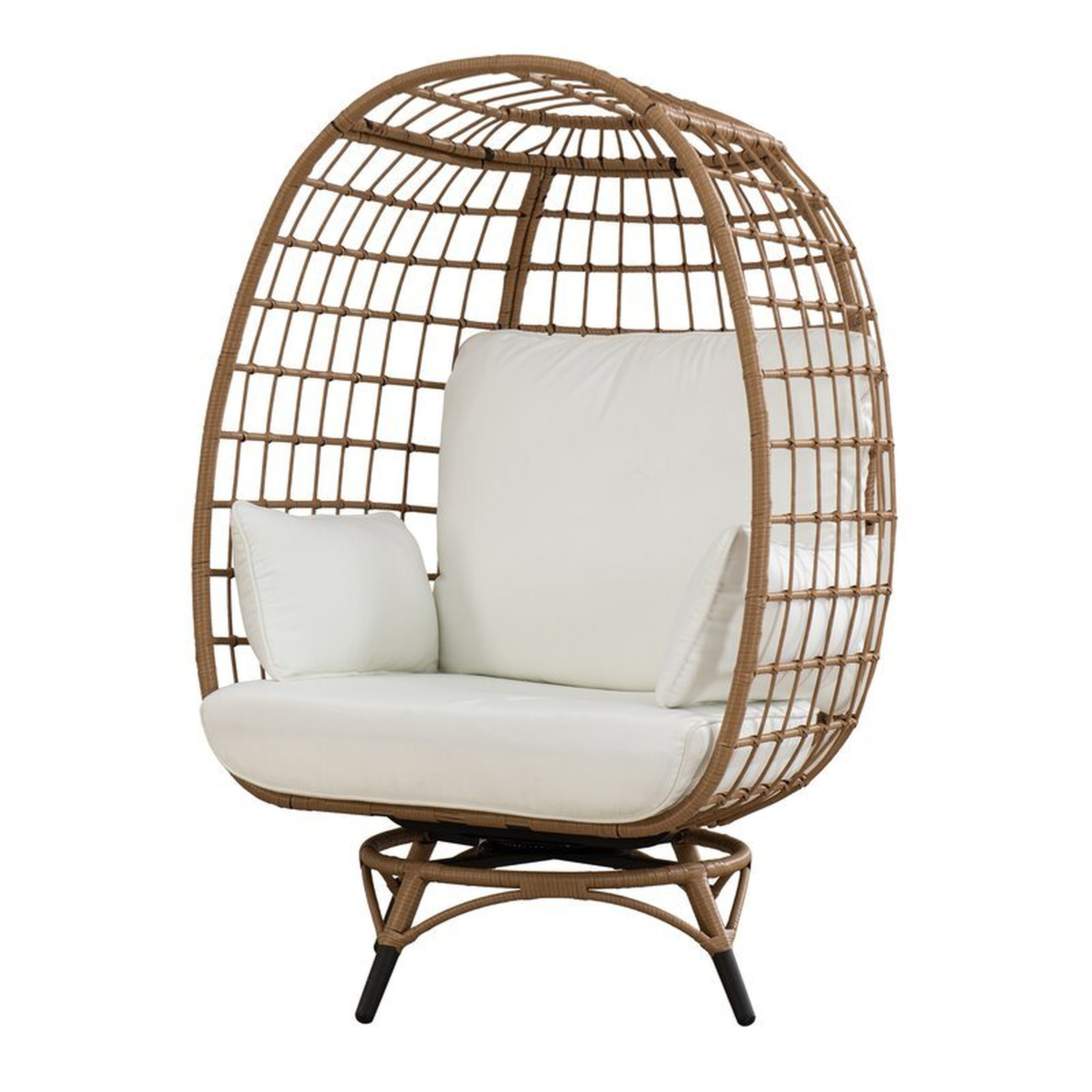Wellow Baytree Egg Swivel Patio Chair with Cushions - Wayfair