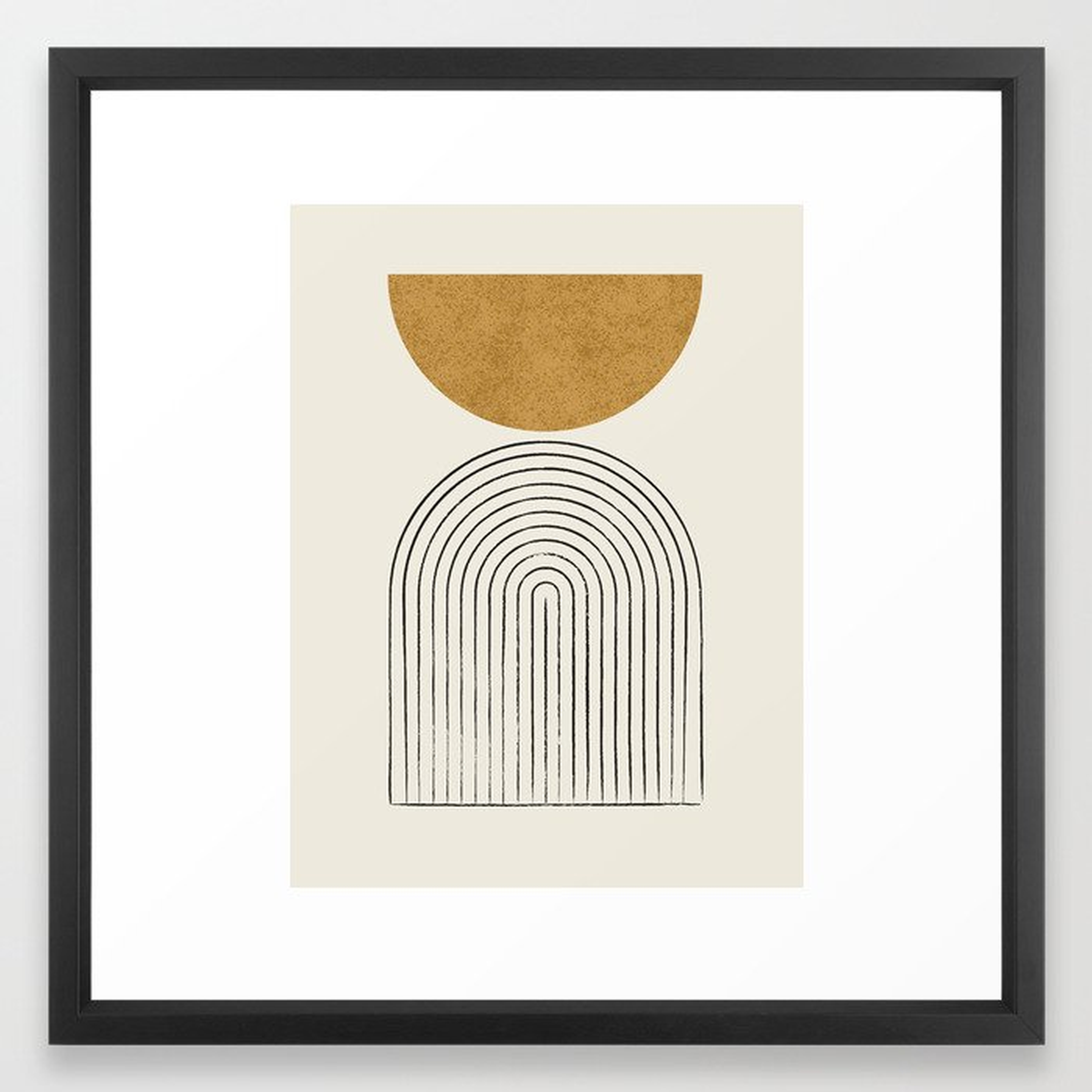 Arch Balance Gold Framed Art Print - Society6