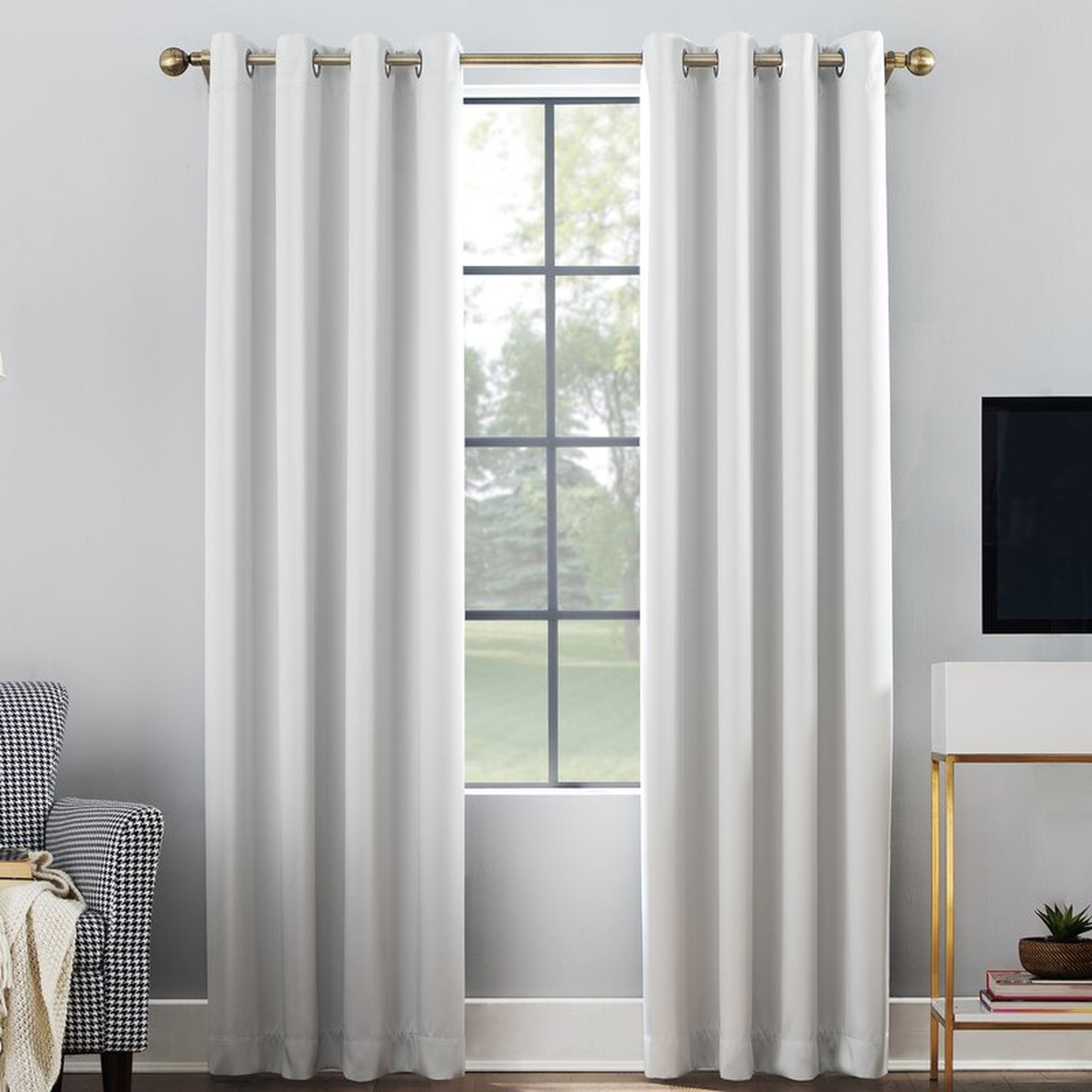 Oslo Max Blackout Home Theater Grade Solid Blackout Thermal Single Curtain Panel - Wayfair