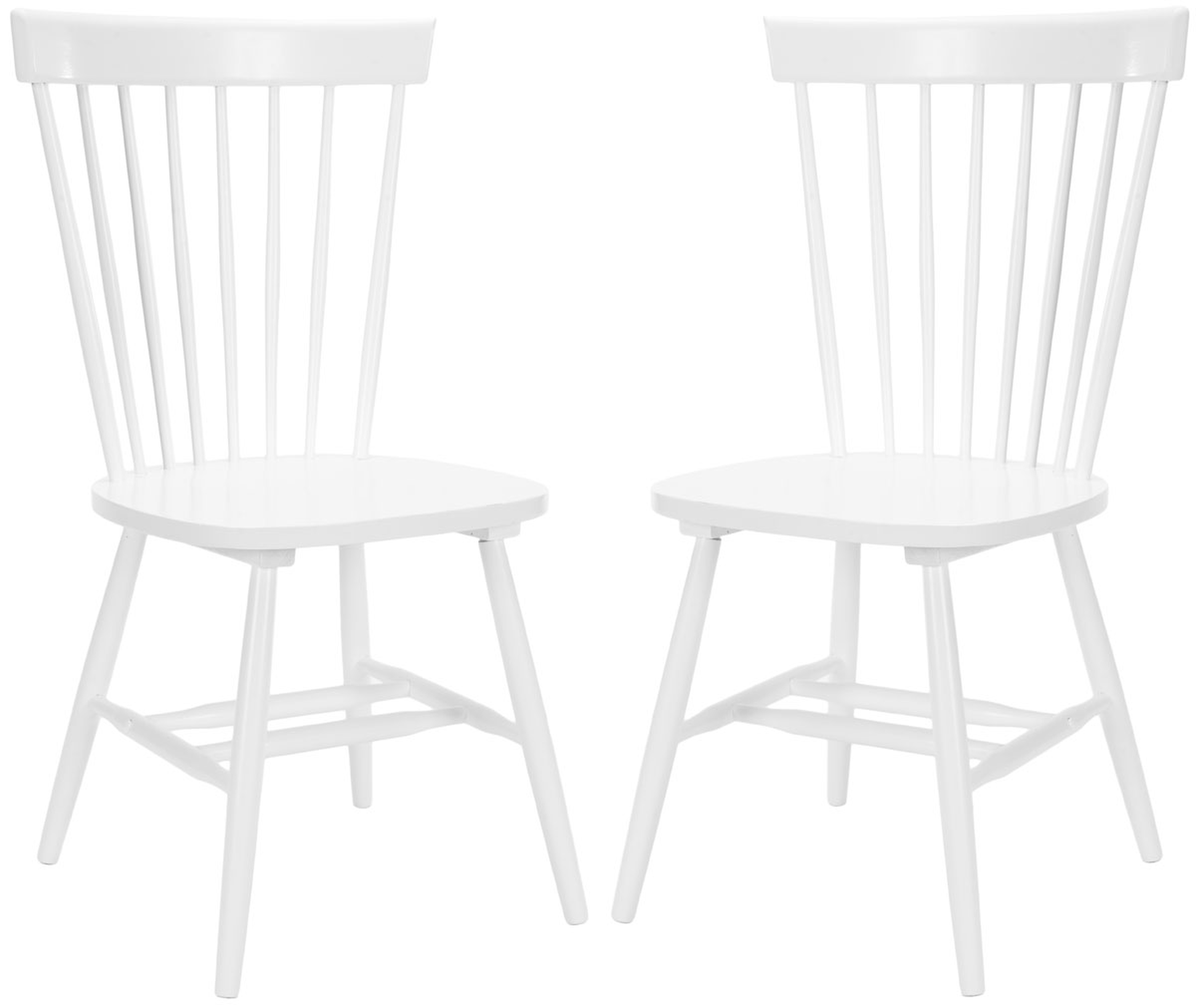 Parker Spindle Dining Chair, White, Set Of 2 - Arlo Home