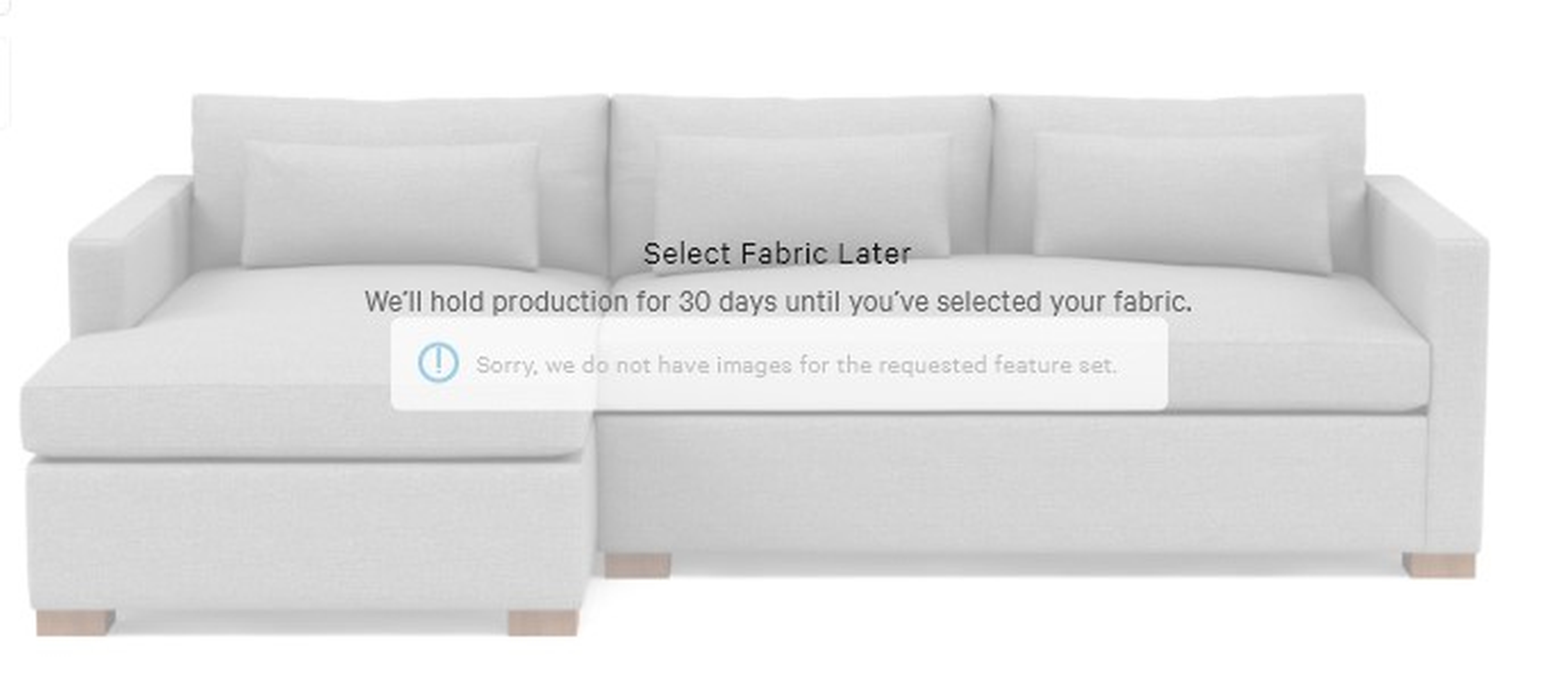 DECIDE LATER: Charly 110" Left Chaise Sectional - Interior Define