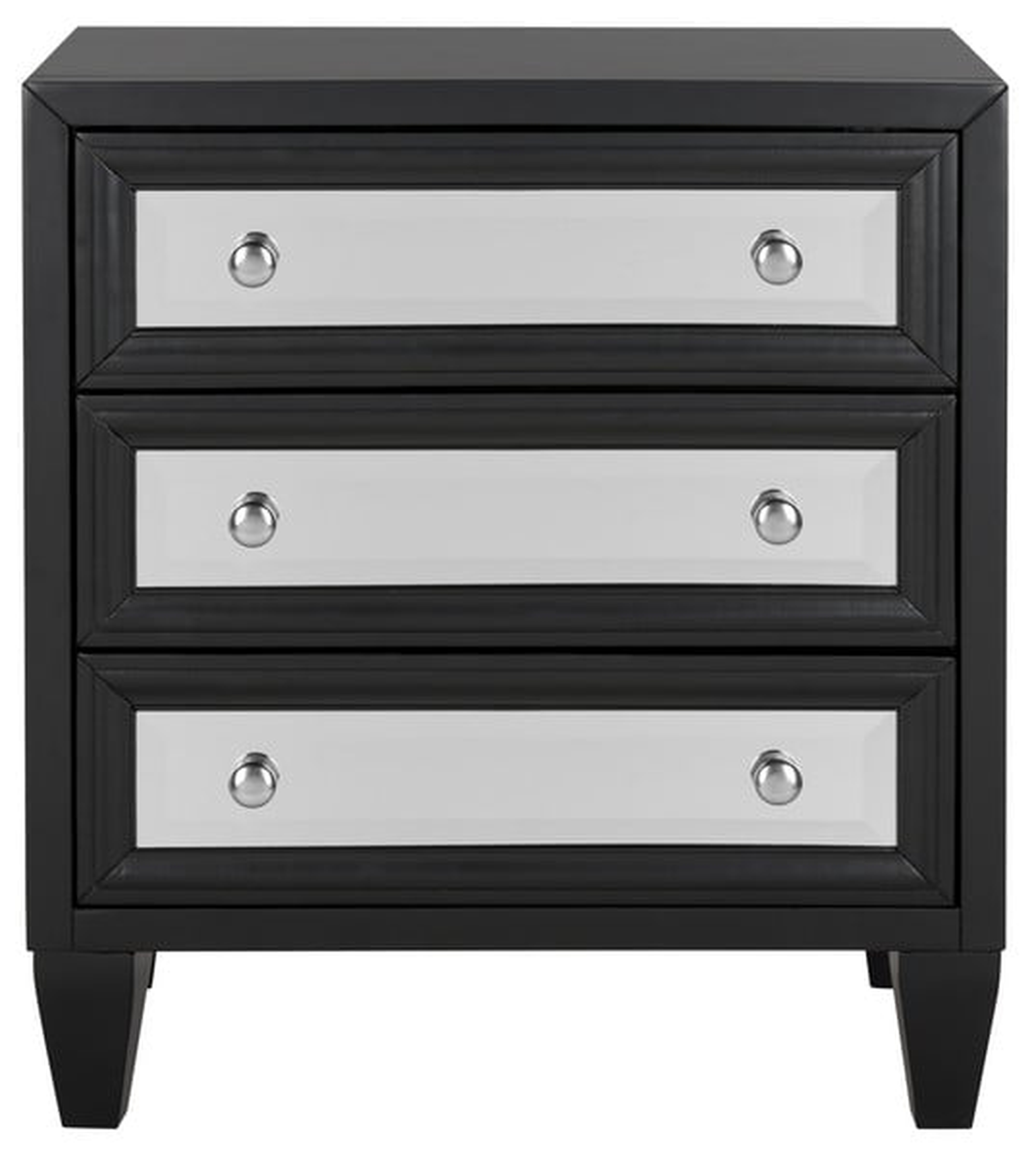 Marlon 3 Drawer Chest - Black - Safavieh - Safavieh