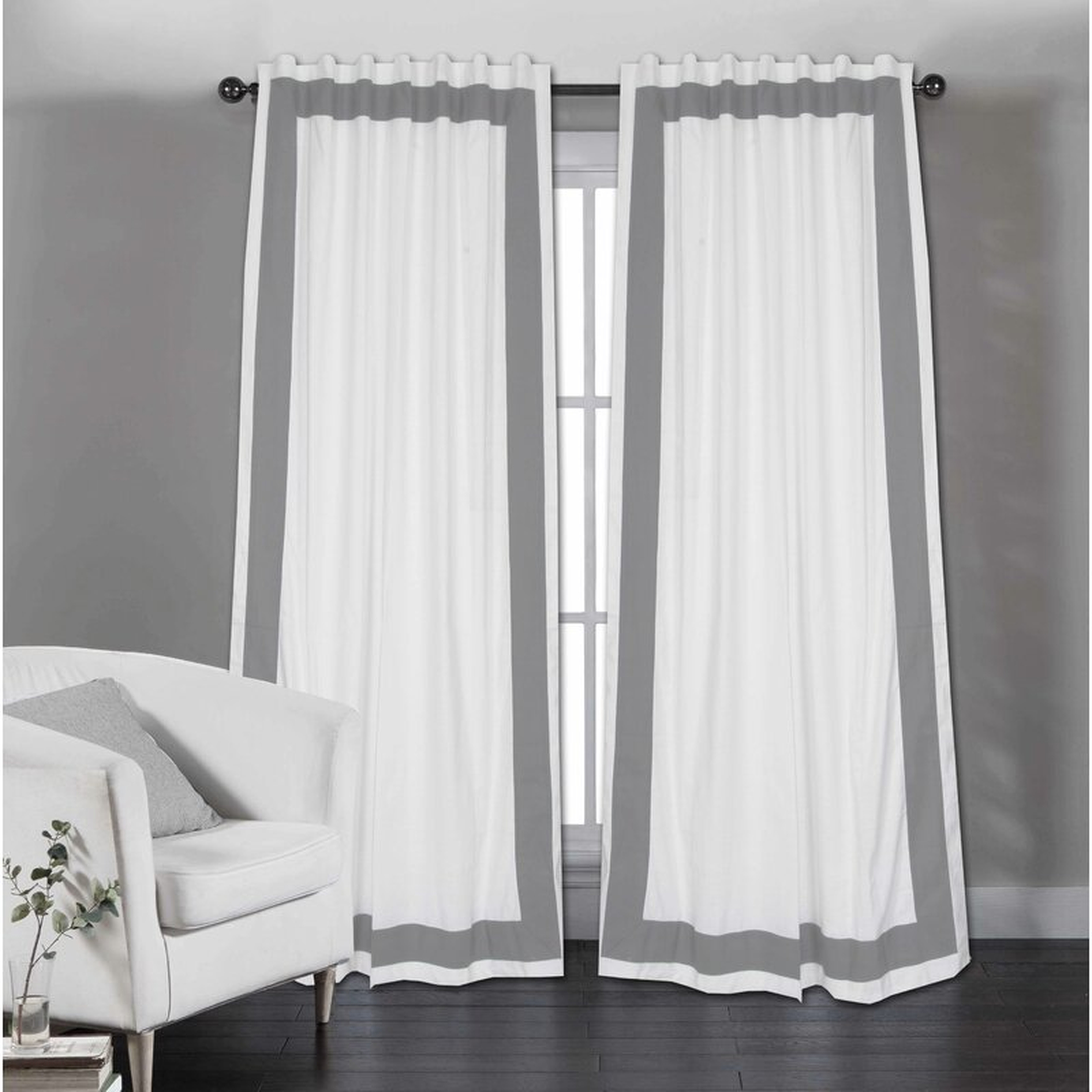 Agosto Cotton Semi-Sheer Rod Pocket Single Curtain Panel - Wayfair