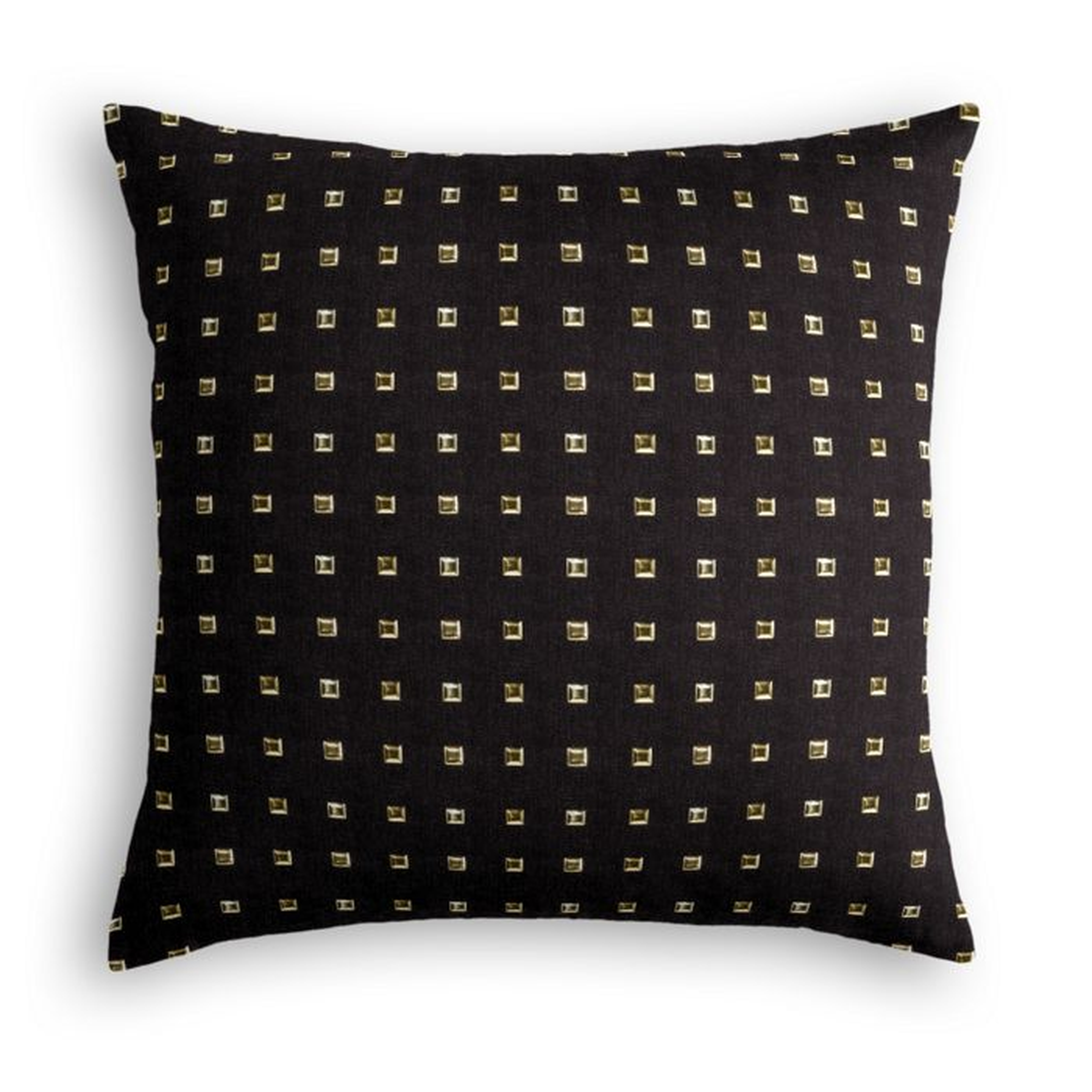 Stud Muffin Black Pillow with Poly Fiber Insert, 18" x 18" - Loom Decor