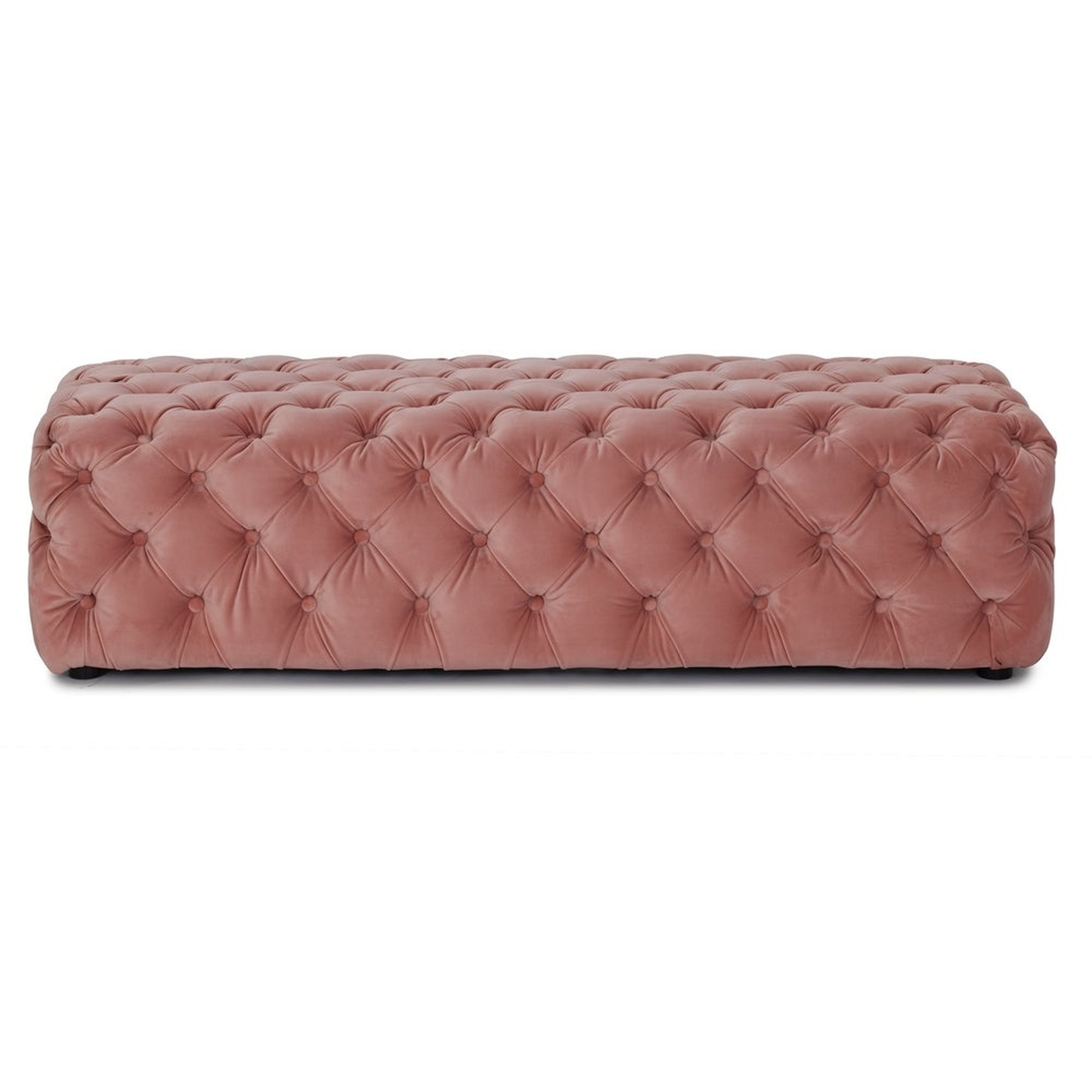 Silver Orchid Di Marzio Diamond Tufted Bench - Pink - Overstock