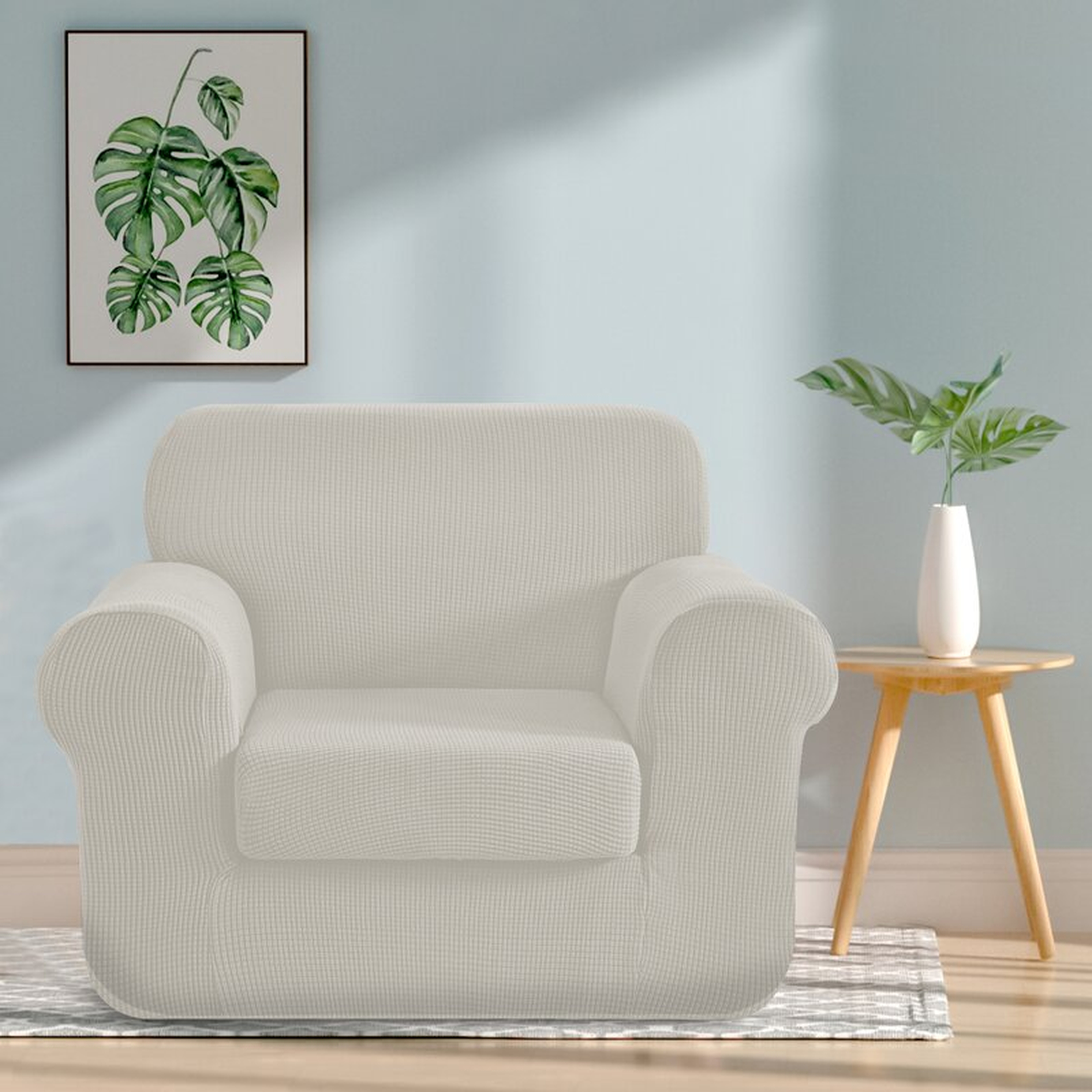 Howkwa Spandex Box Cushion Armchair Slipcover - Wayfair