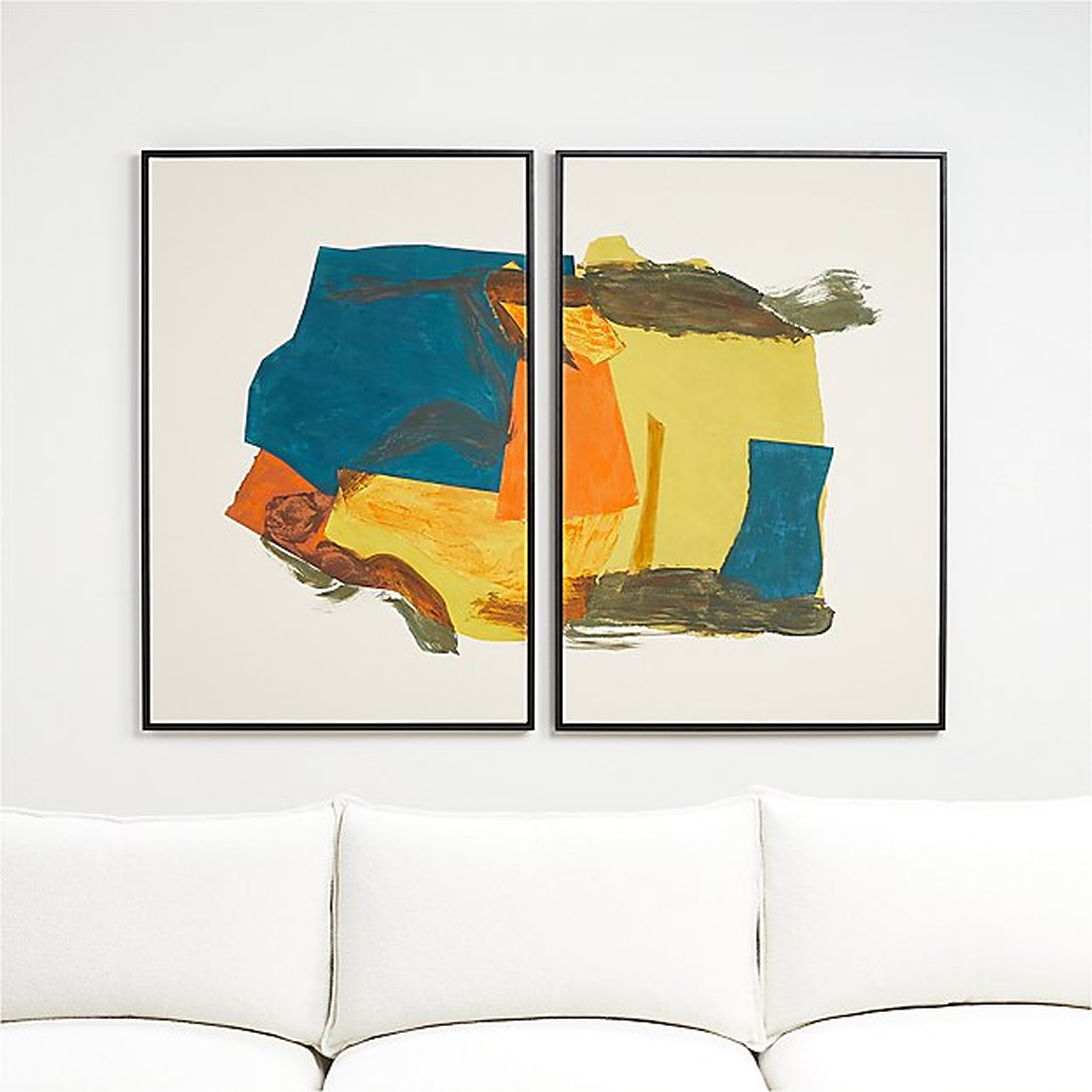 "Reservation" Framed Wall Art Prints by Eve Fairwell, Set of 2 - Crate and Barrel